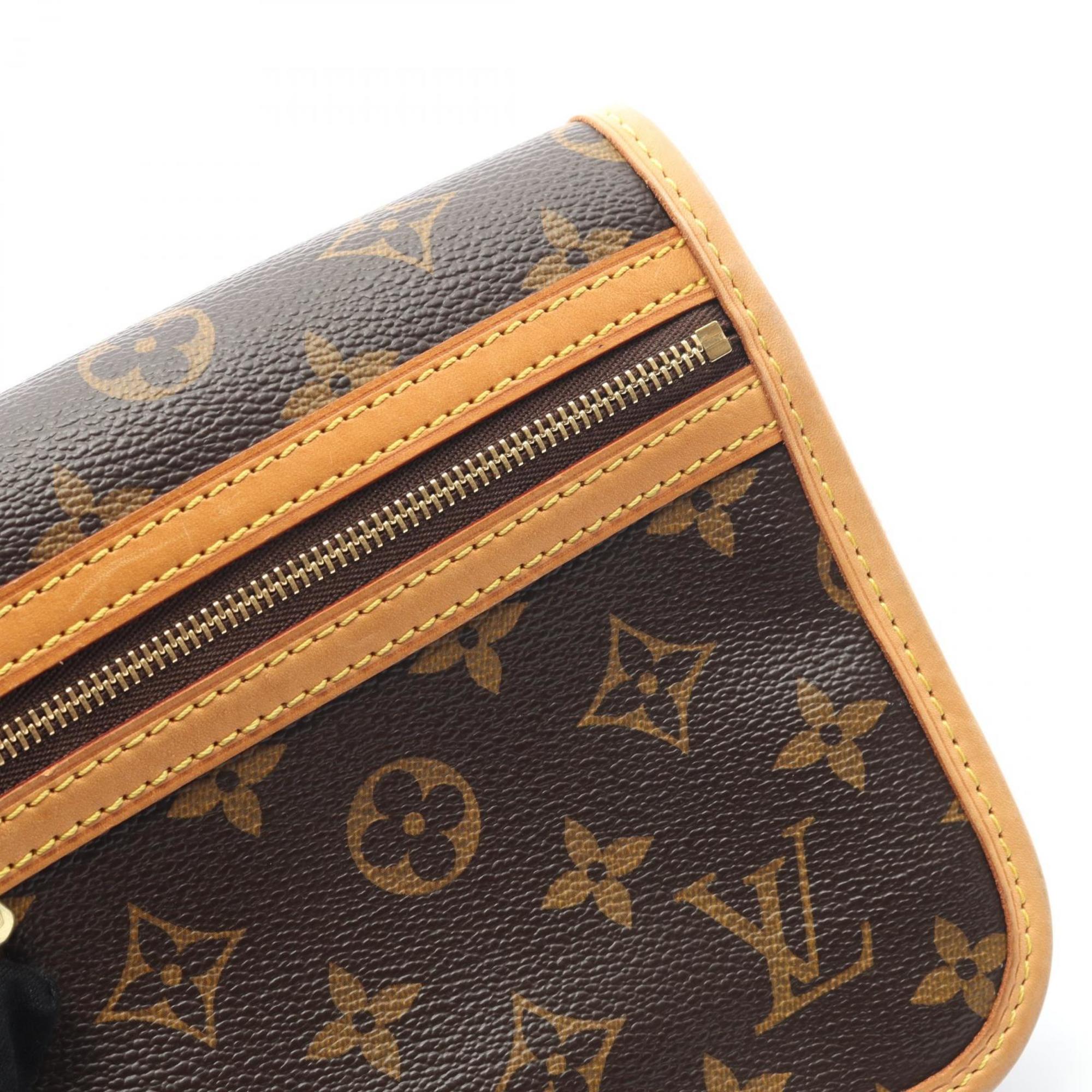 Louis Vuitton Brown Coated Canvas Leather Fanny Pack (Pre-Owned)