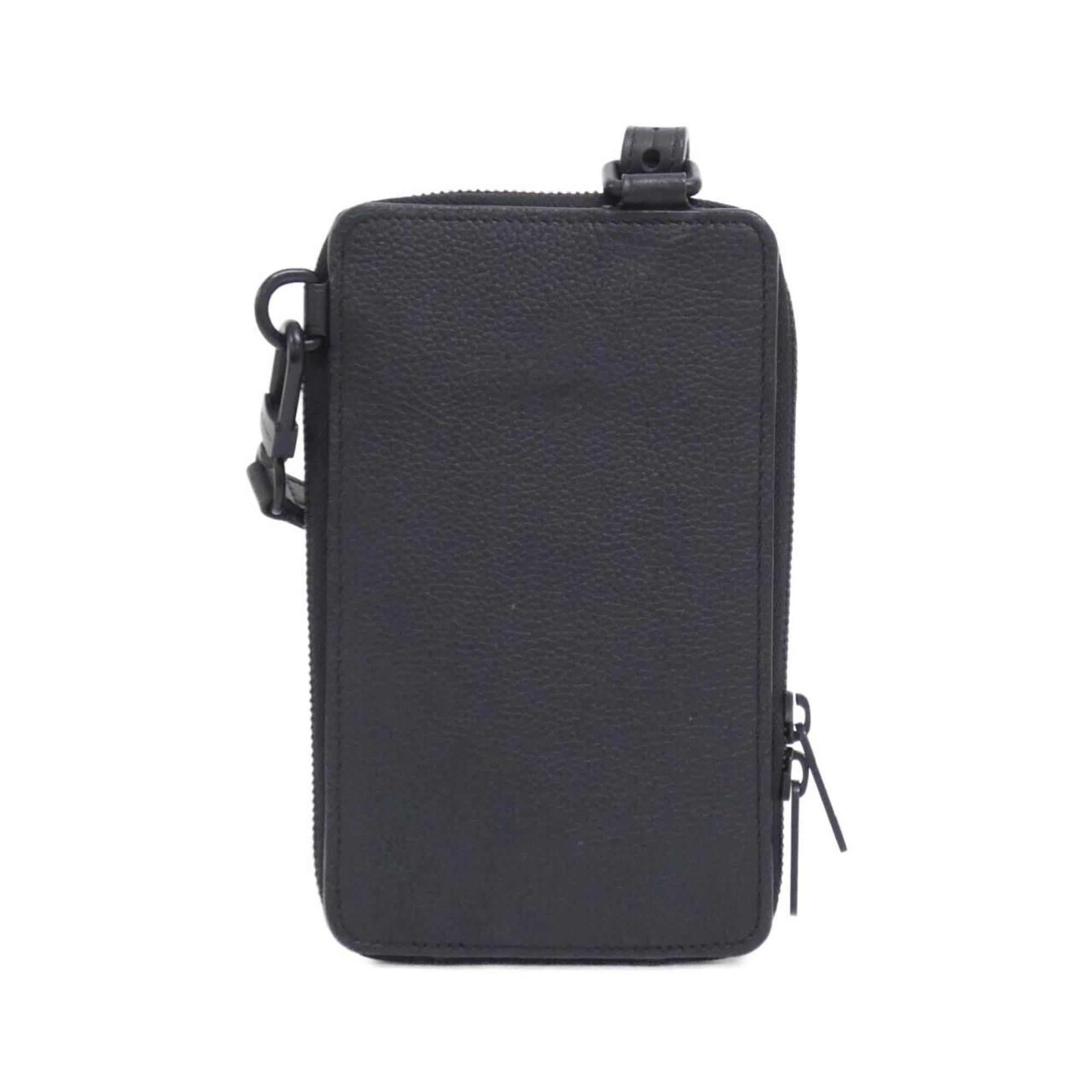 Louis Vuitton Black Leather Shoulder Bag (Pre-Owned)