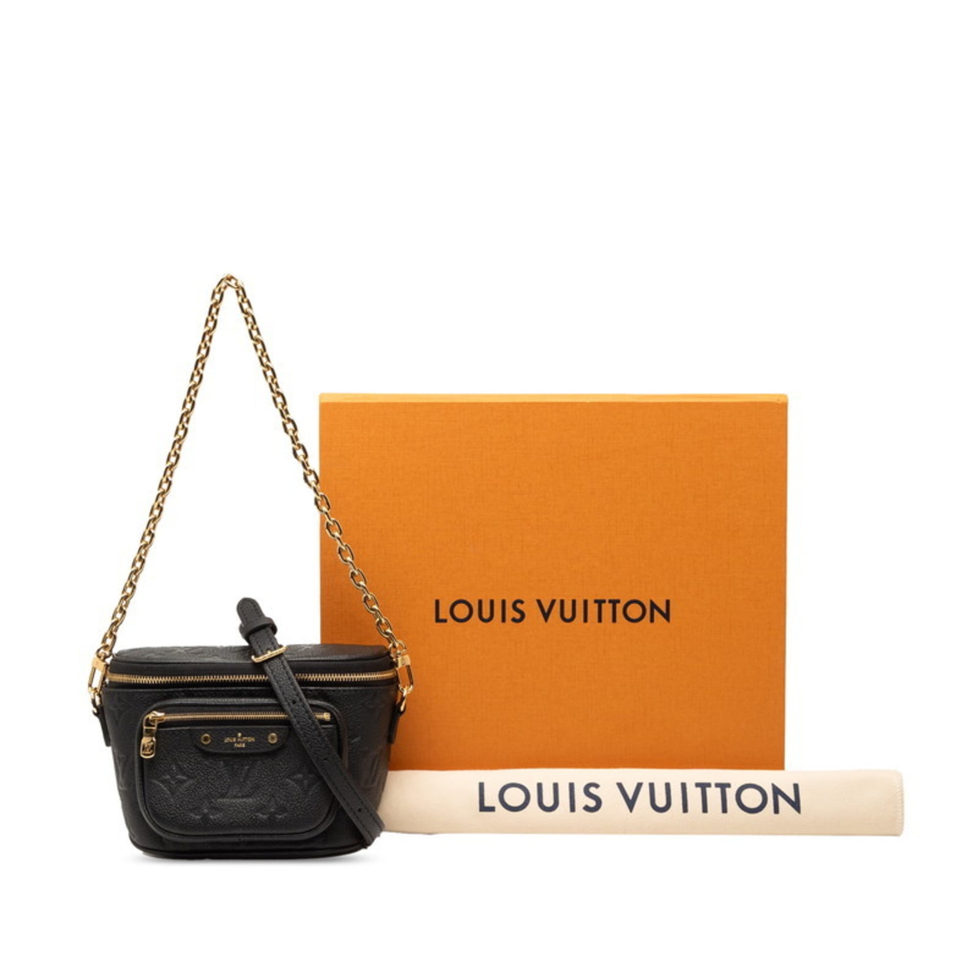 Louis Vuitton Black Noir Leather Handbag Shoulder Bag (Pre-Owned)