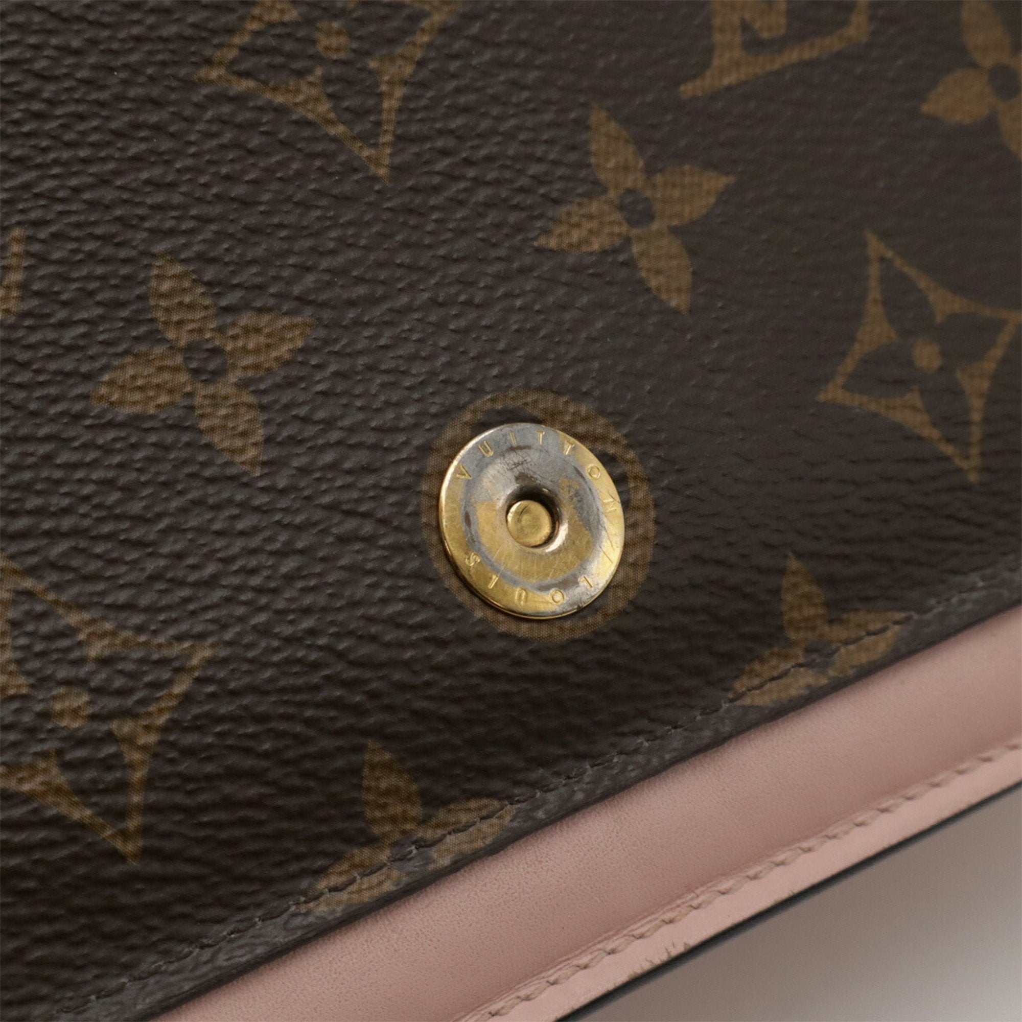 Louis Vuitton Monogram Rose Ballerine Monogram Chain/Shoulder Wallet (Pre-Owned)