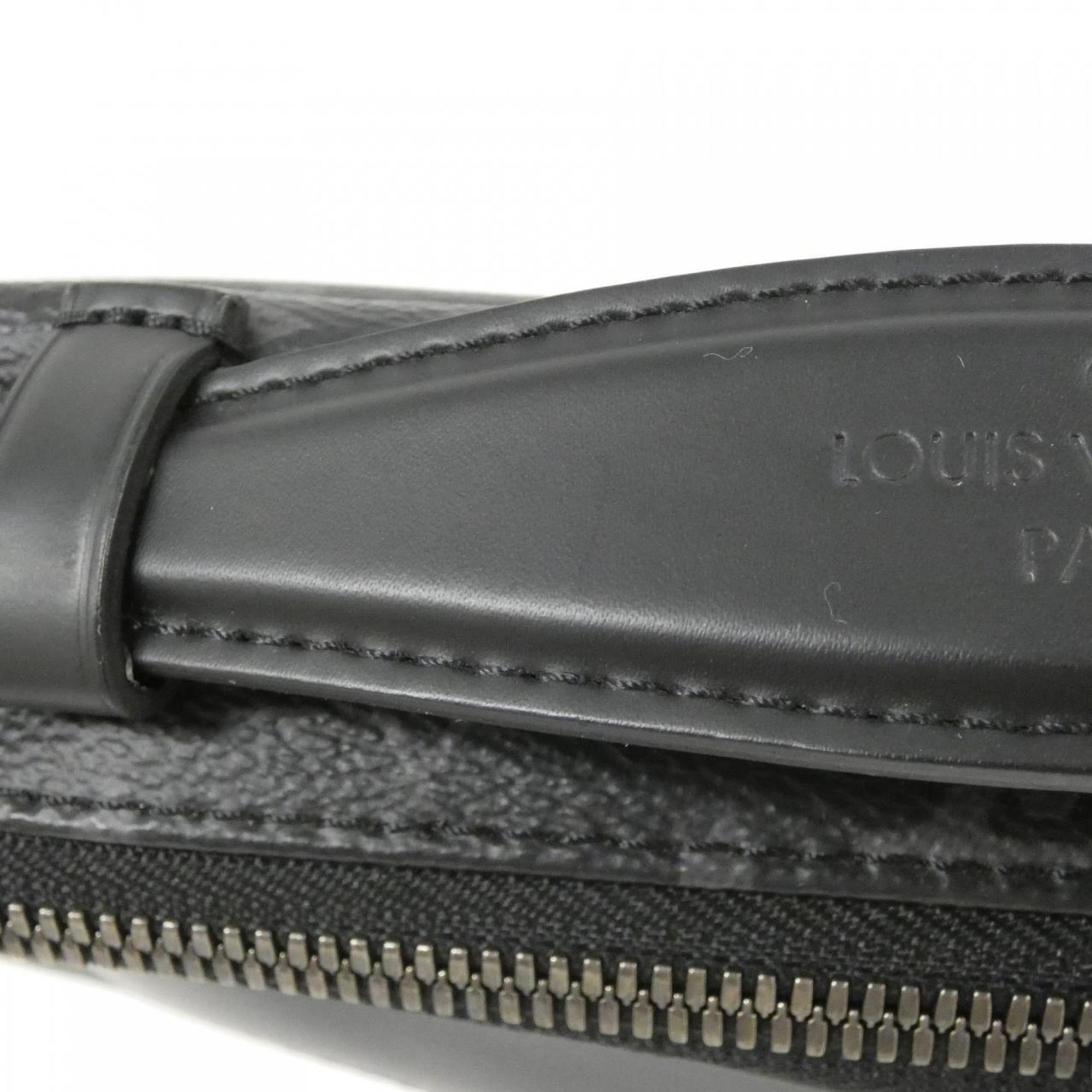 Louis Vuitton Black Coated Canvas Shoulder Bag (Pre-Owned)
