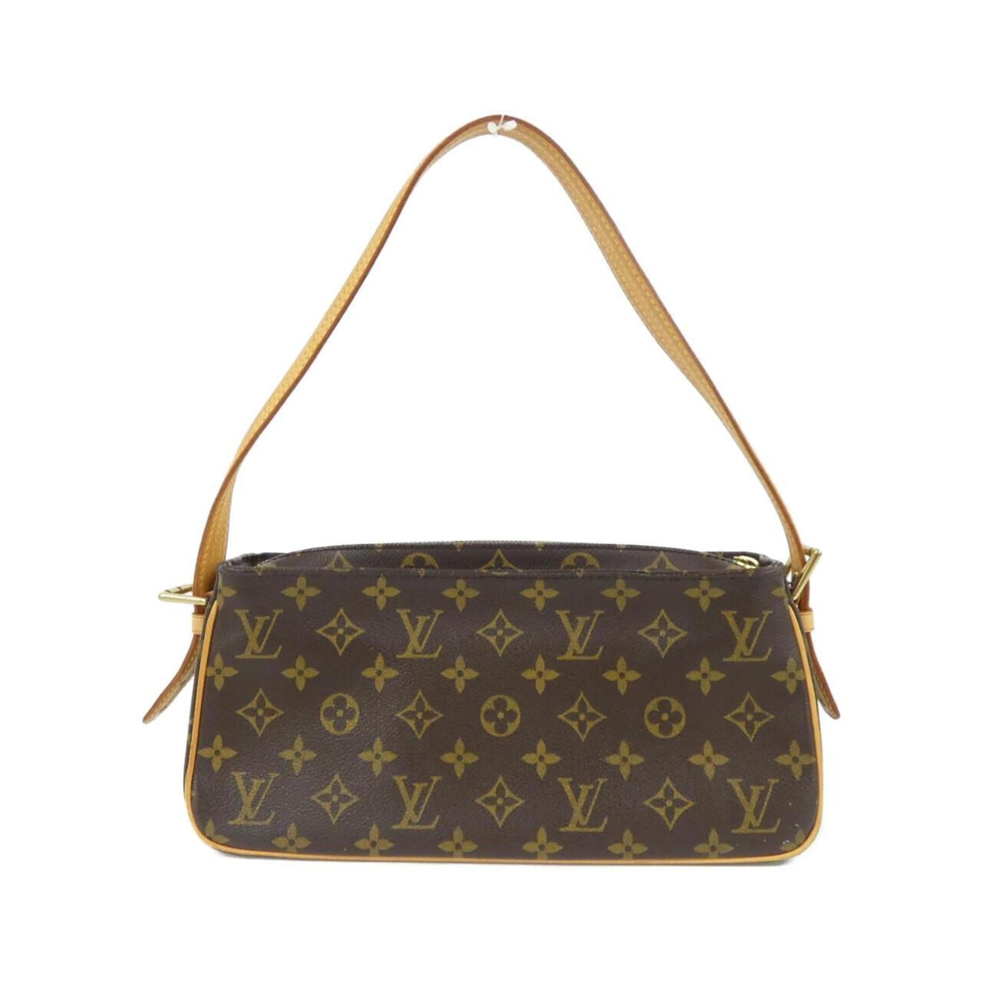 Louis Vuitton Marron Coated Canvas Shoulder Bag (Pre-Owned)