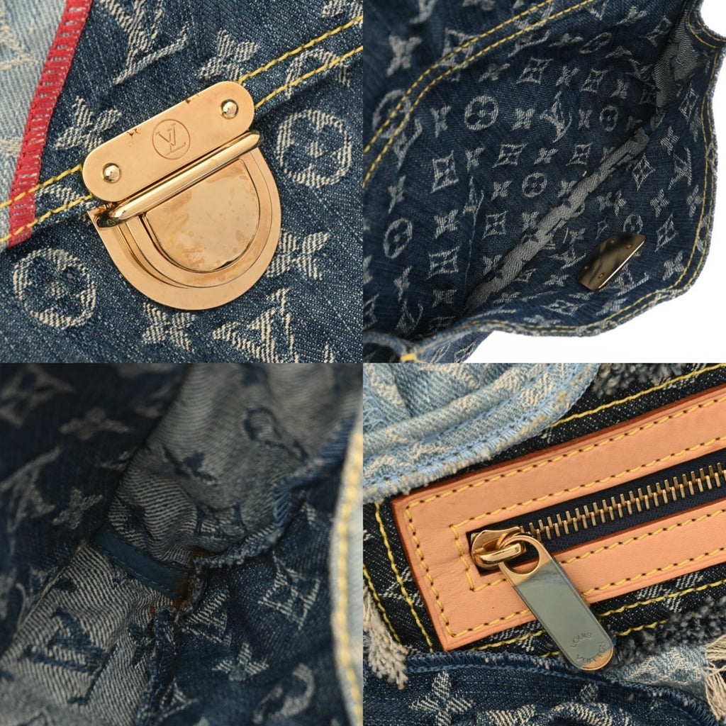 Louis Vuitton Monogram Denim Blue Monogram Denim Handbag (Pre-Owned)