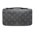 Louis Vuitton Black Gray Monogram Eclipse Monogram Eclipse Long Wallet (Bi-Fold) (Pre-Owned)