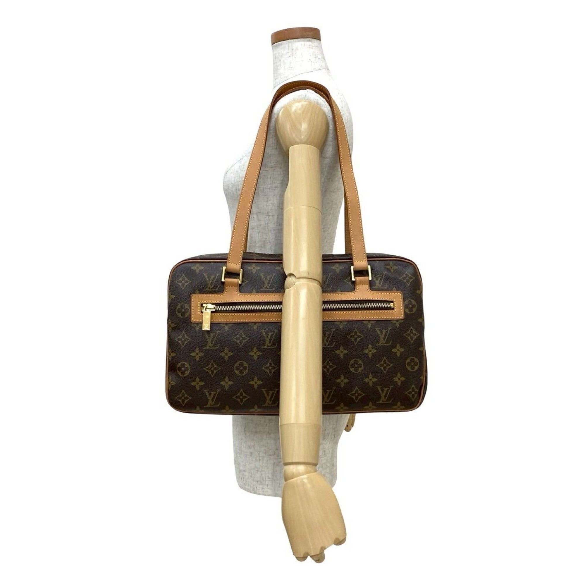 Louis Vuitton Brown Leather Pvc Boston Bag Shoulder Bag (Pre-Owned)