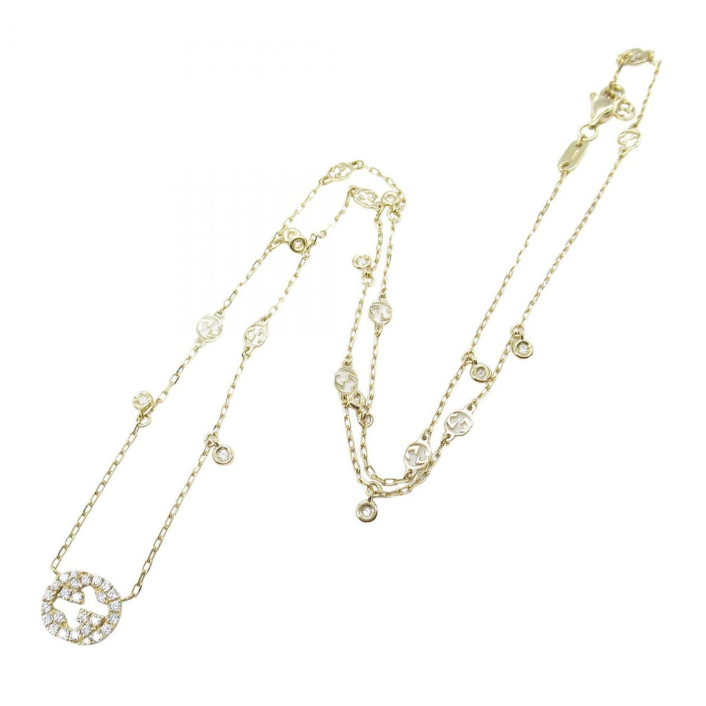 Interlocking Pendant Necklace 18K Yellow Gold with Diamonds