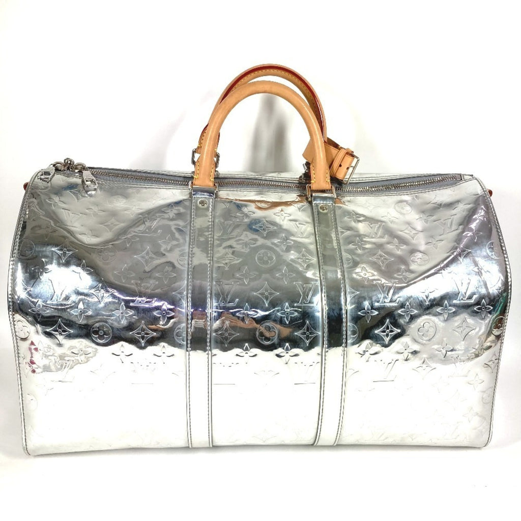 Louis Vuitton Silver Leather Boston Bag Handbag (Pre-Owned)