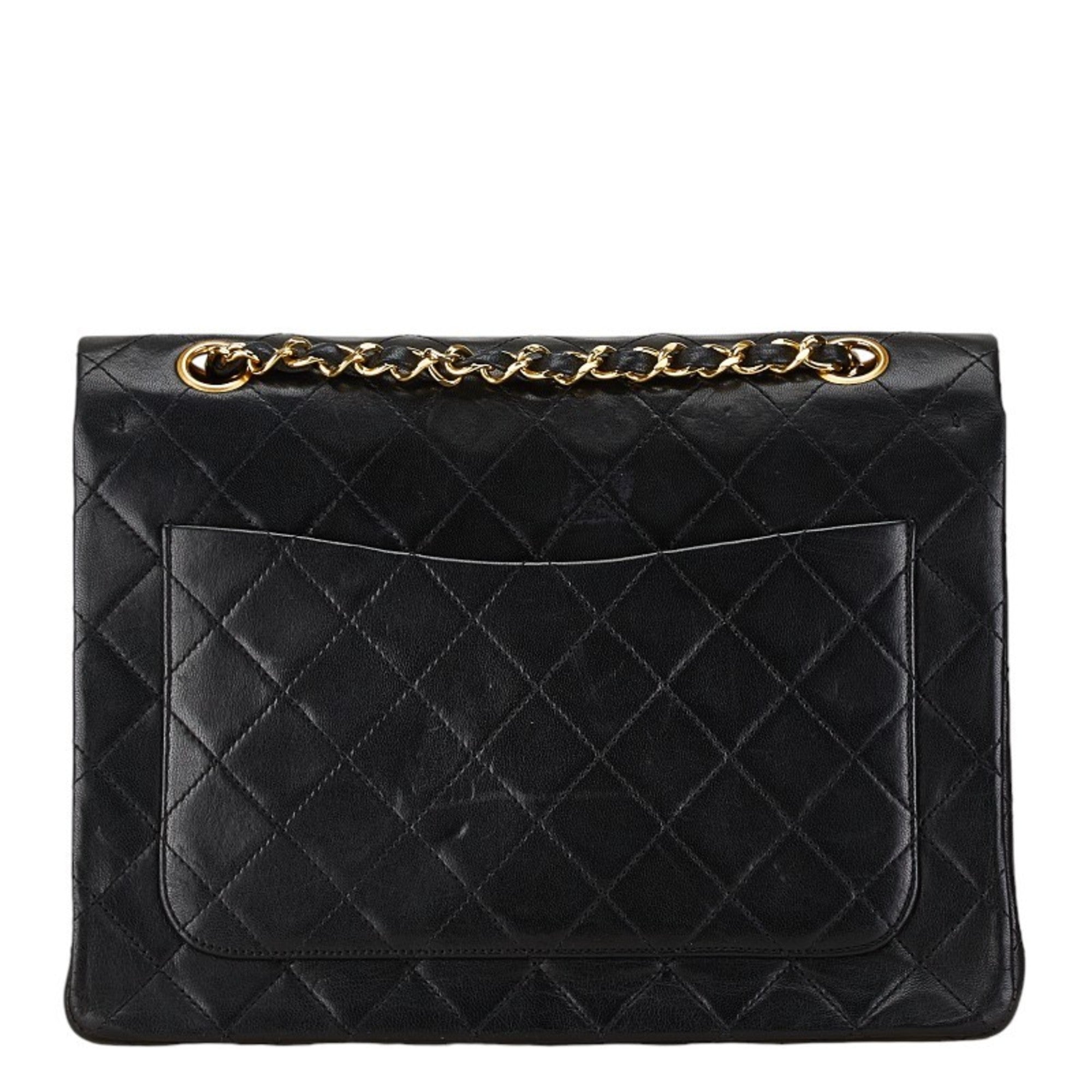 Vintage Square CC Flap Bag Quilted Lambskin Medium