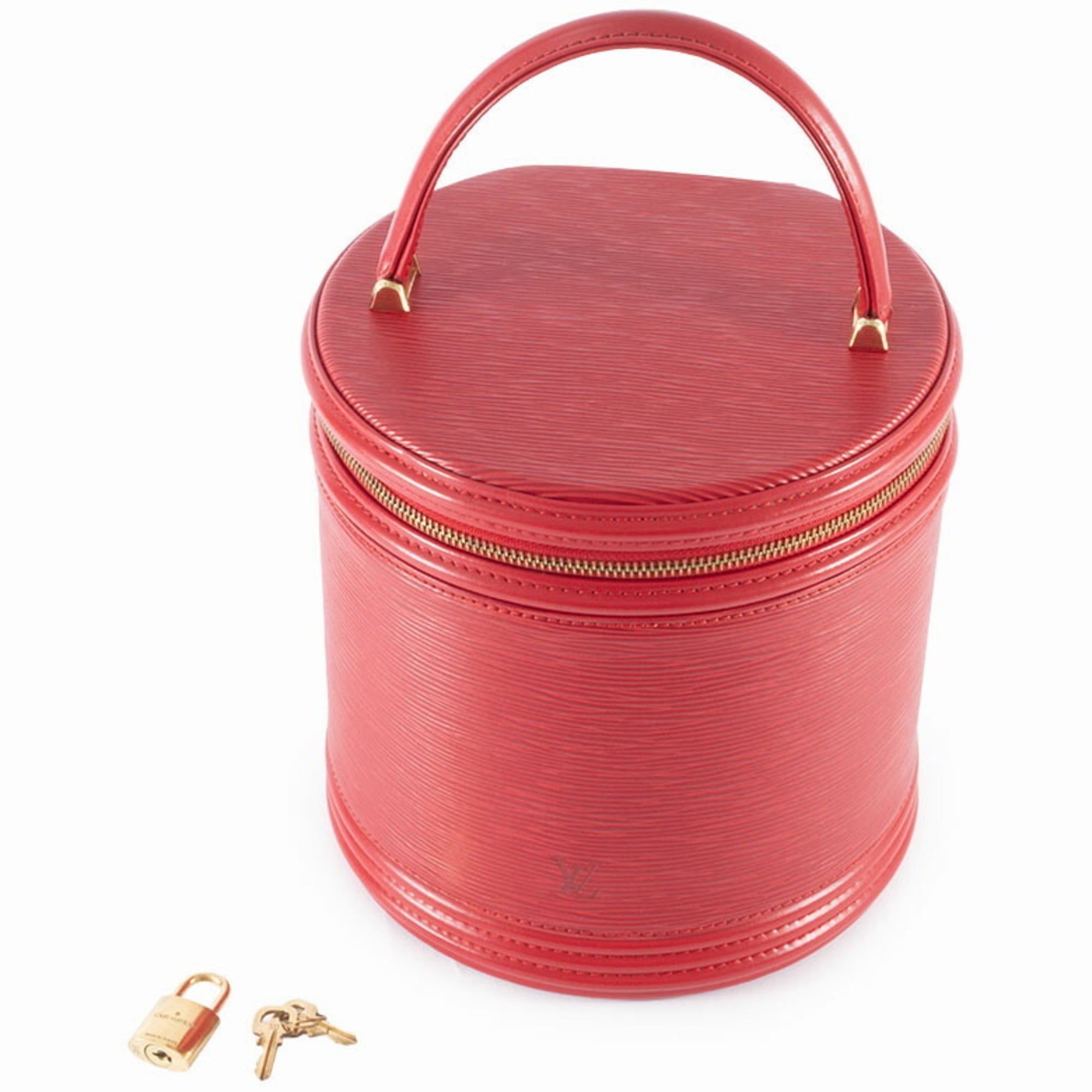 Louis Vuitton Castilian Red Epi Leather Handbag Vanity Bag (Pre-Owned)