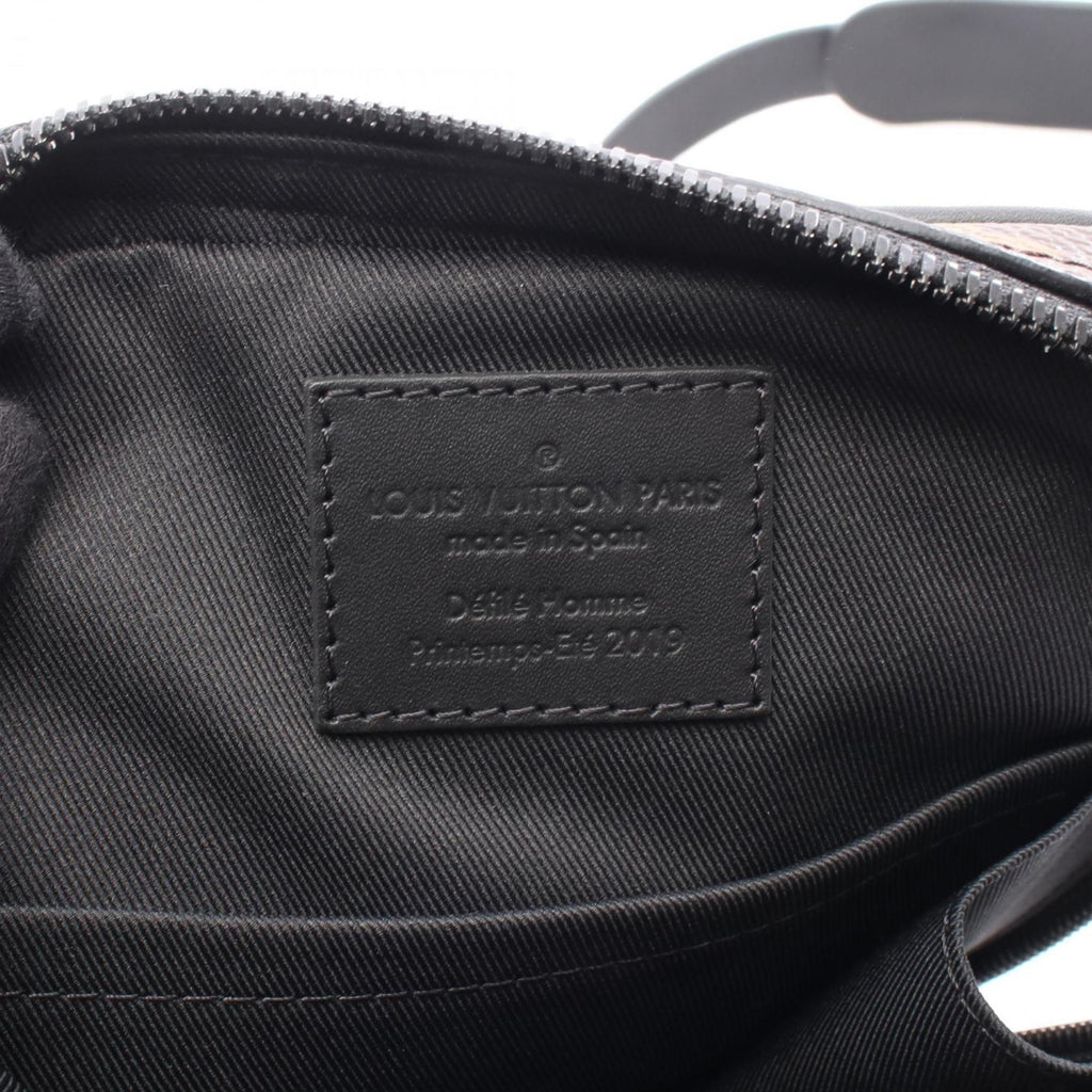 Louis Vuitton Black Brown Coated Canvas Leather Fanny Pack (Pre-Owned)