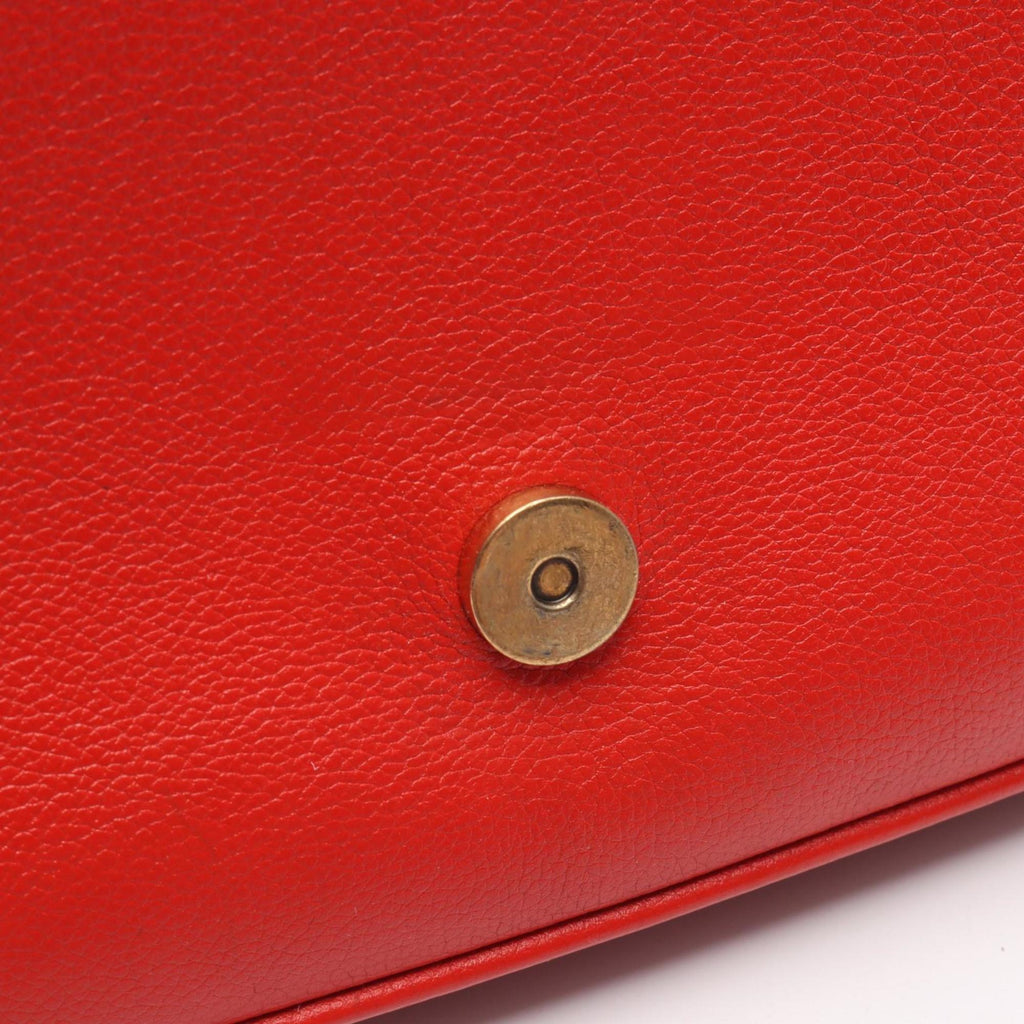 Louis Vuitton Brown Red Color Coated Canvas Leather Handbag (Pre-Owned)