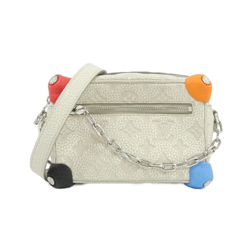 Louis Vuitton Gray Leather Shoulder Bag (Pre-Owned)