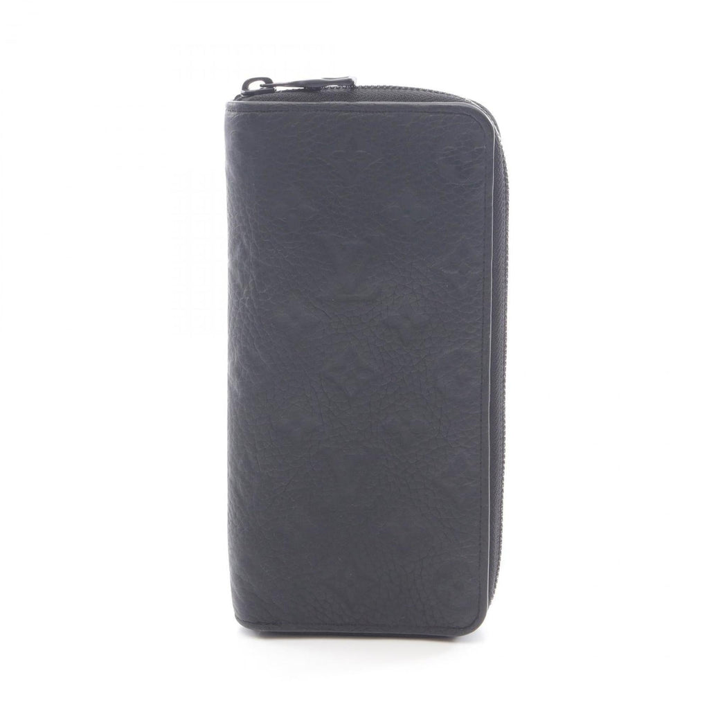 Louis Vuitton Black Noir Leather Long Wallet (Bi-Fold) (Pre-Owned)
