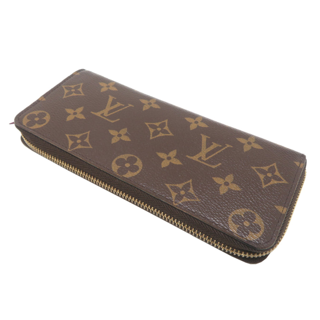 Louis Vuitton Brown Fuchsia Monogram Long Wallet (Bi-Fold) (Pre-Owned)