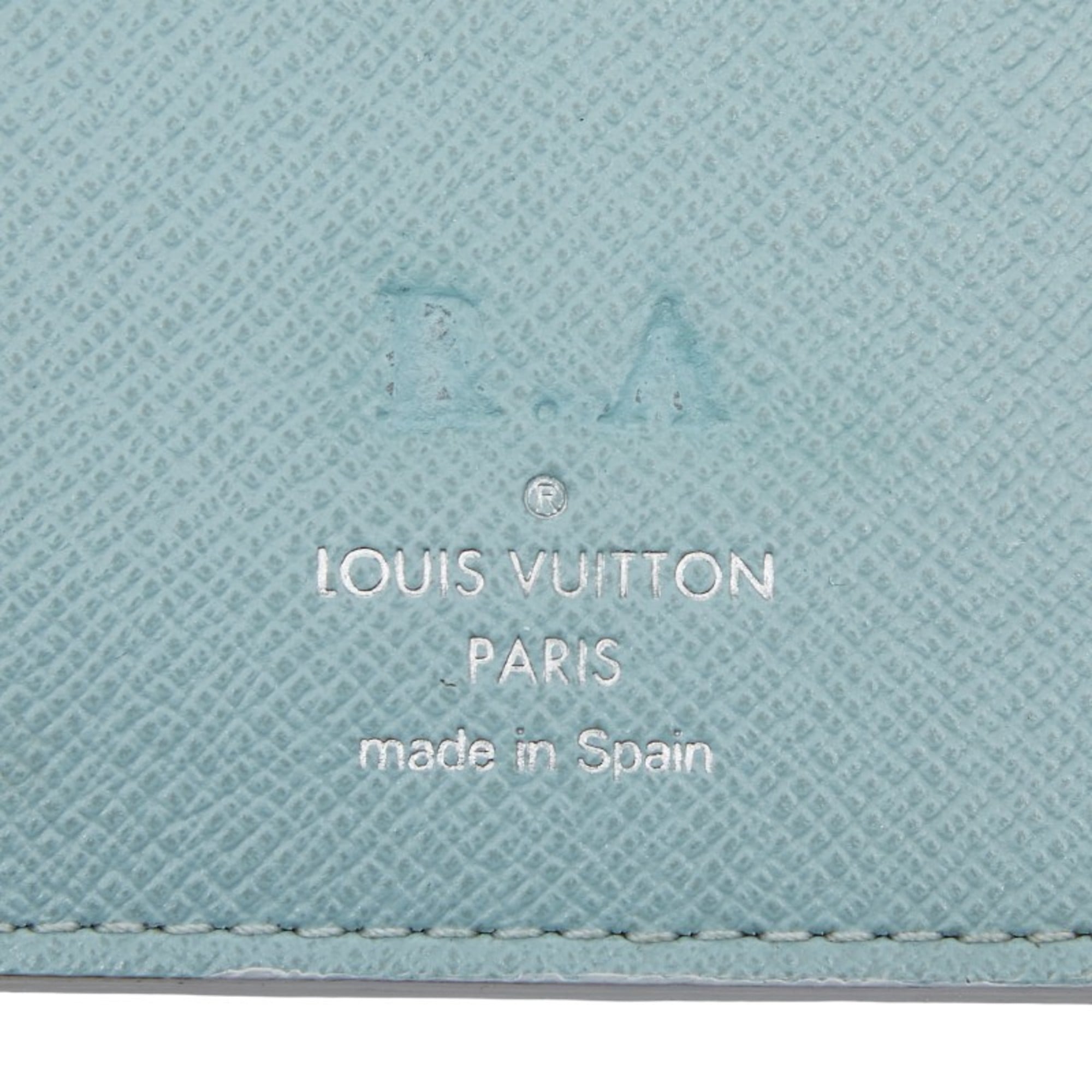 Louis Vuitton Light Blue Multi-Color Pvc Long Wallet (Bi-Fold) (Pre-Owned)