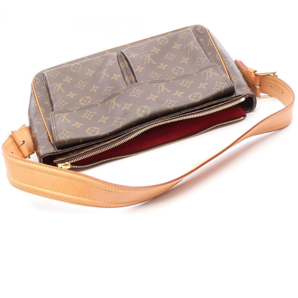 Louis Vuitton Monogram Brown Coated Canvas Leather Shoulder Bag (Pre-Owned)