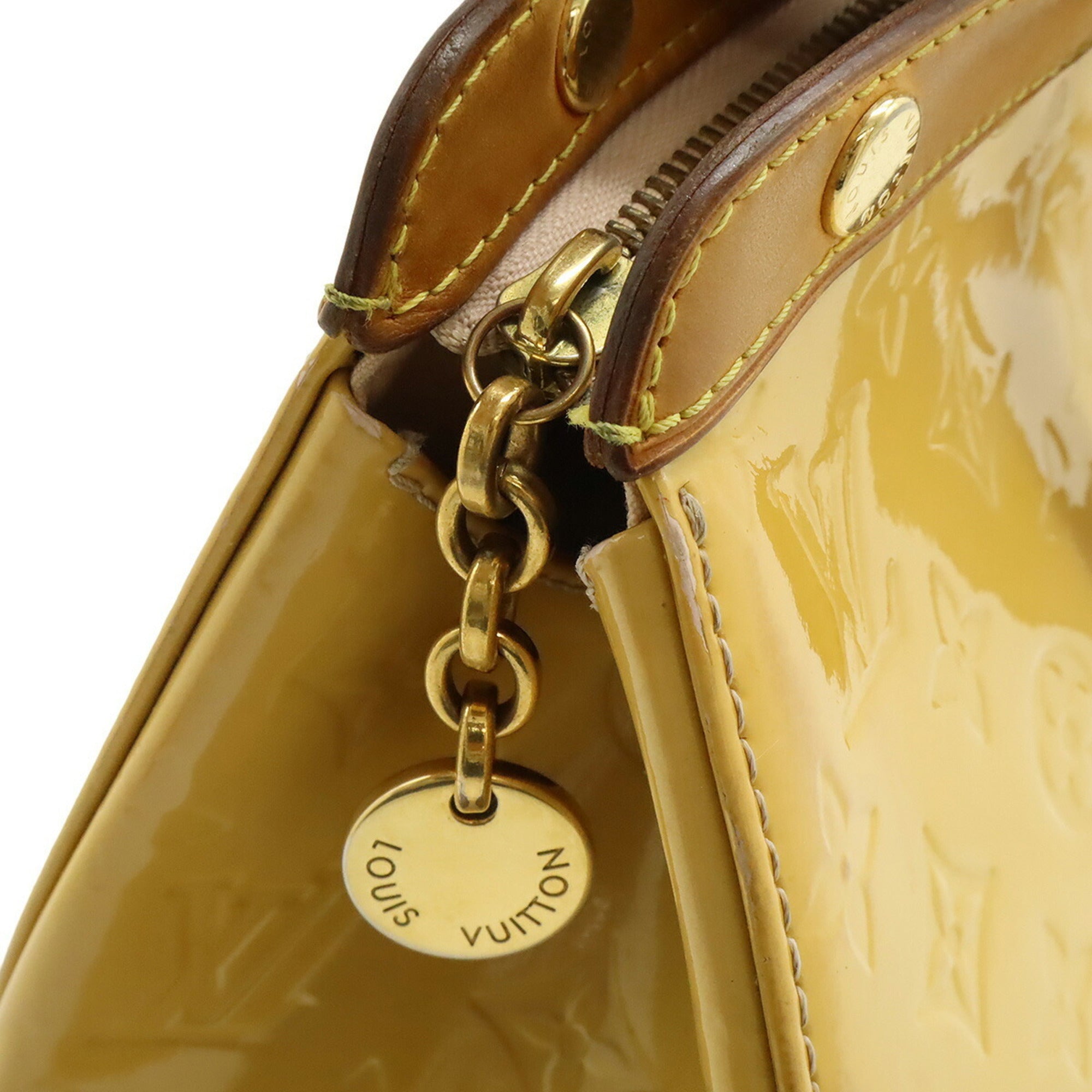 Louis Vuitton Beige Dune Monogram Vernis Handbag Shoulder Bag Tote Bag (Pre-Owned)