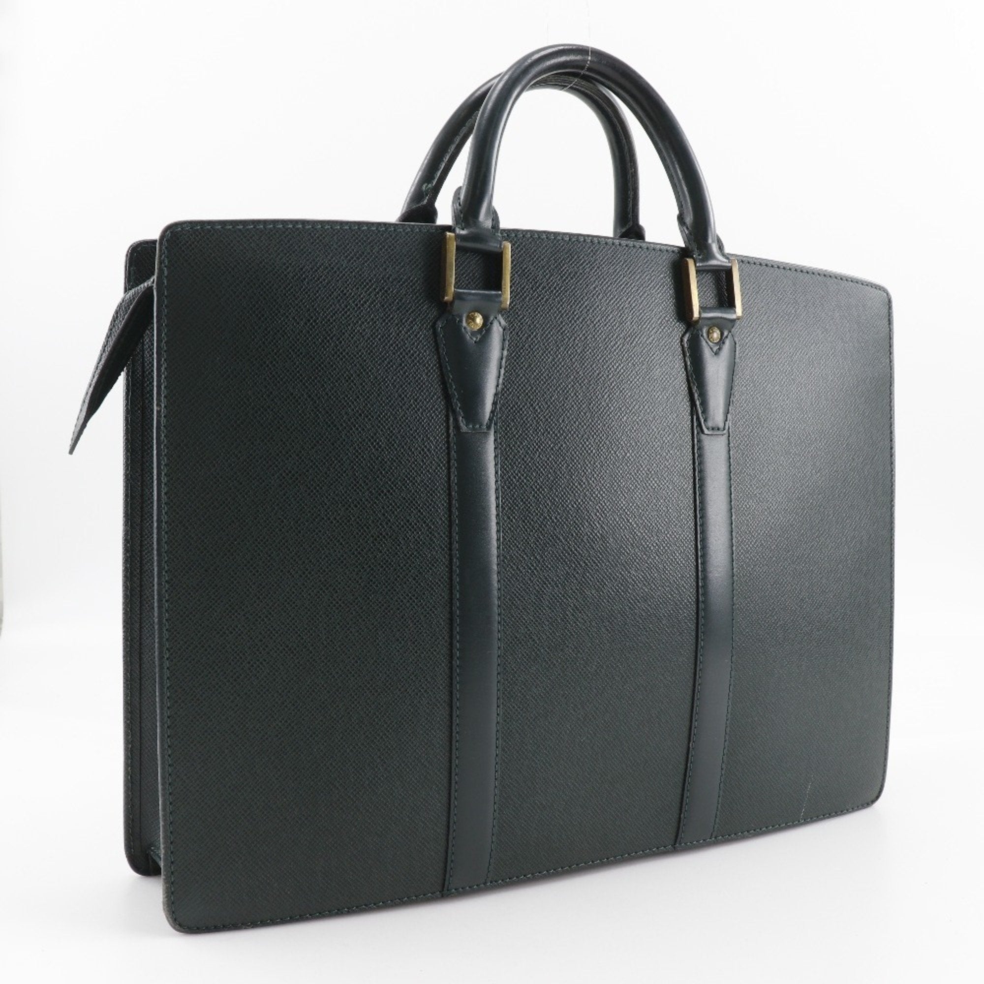 Louis Vuitton Episea Green Taiga Leather Briefcase (Pre-Owned)