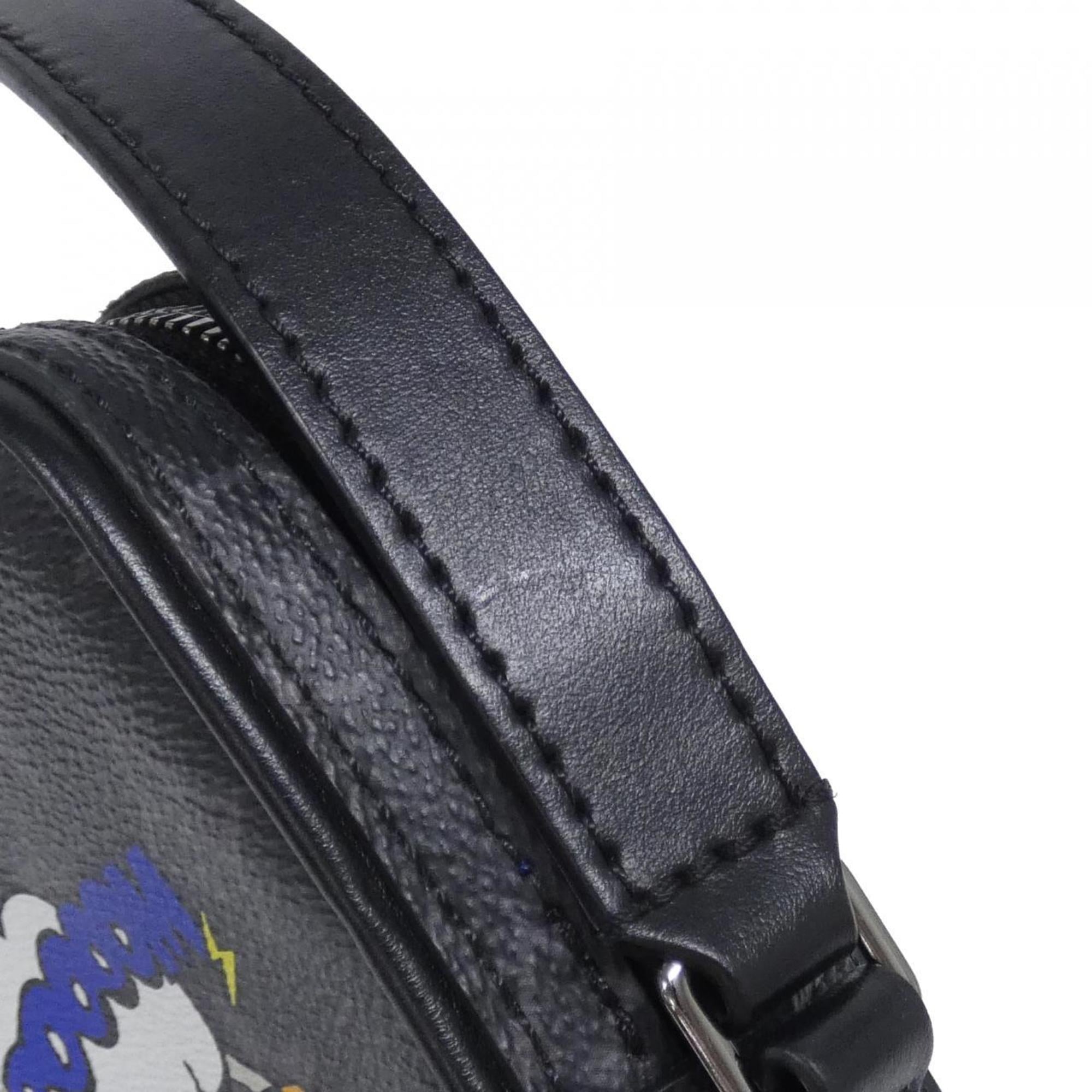 Louis Vuitton Monogram Eclipse Black Coated Canvas Shoulder Bag (Pre-Owned)