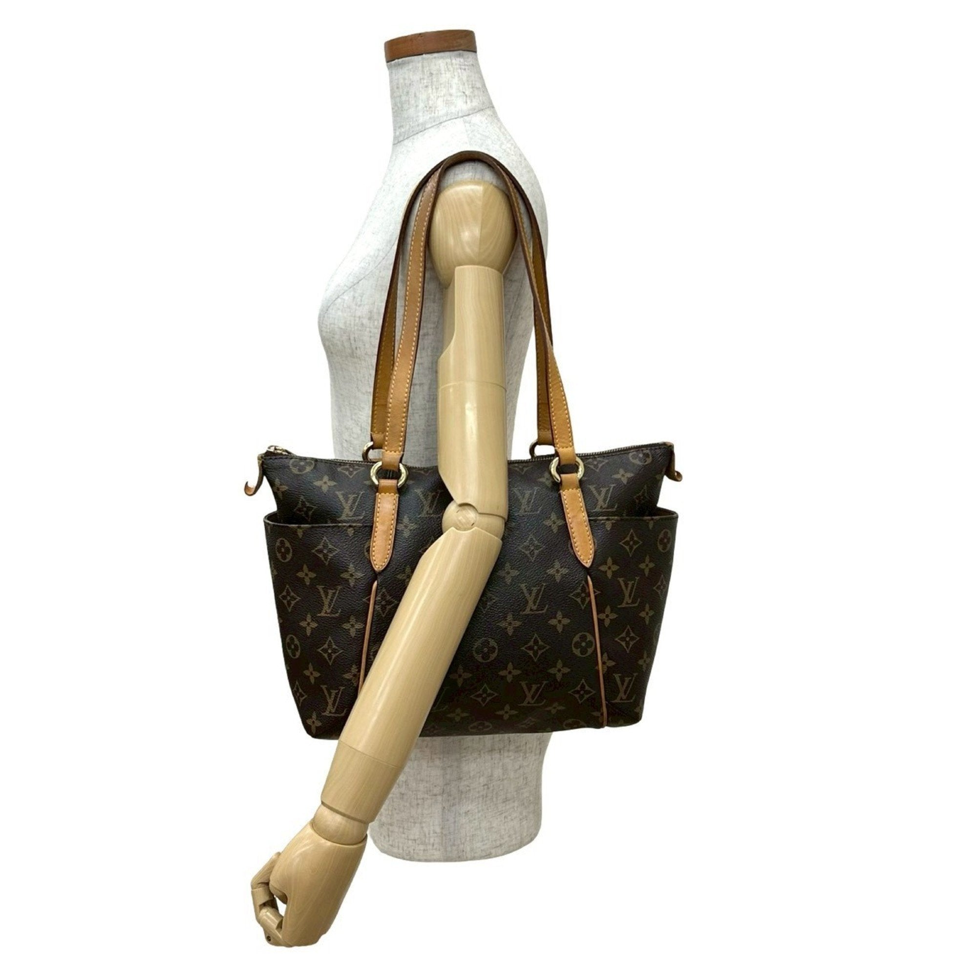 Louis Vuitton Brown Leather Pvc Handbag Shoulder Bag Tote Bag (Pre-Owned)
