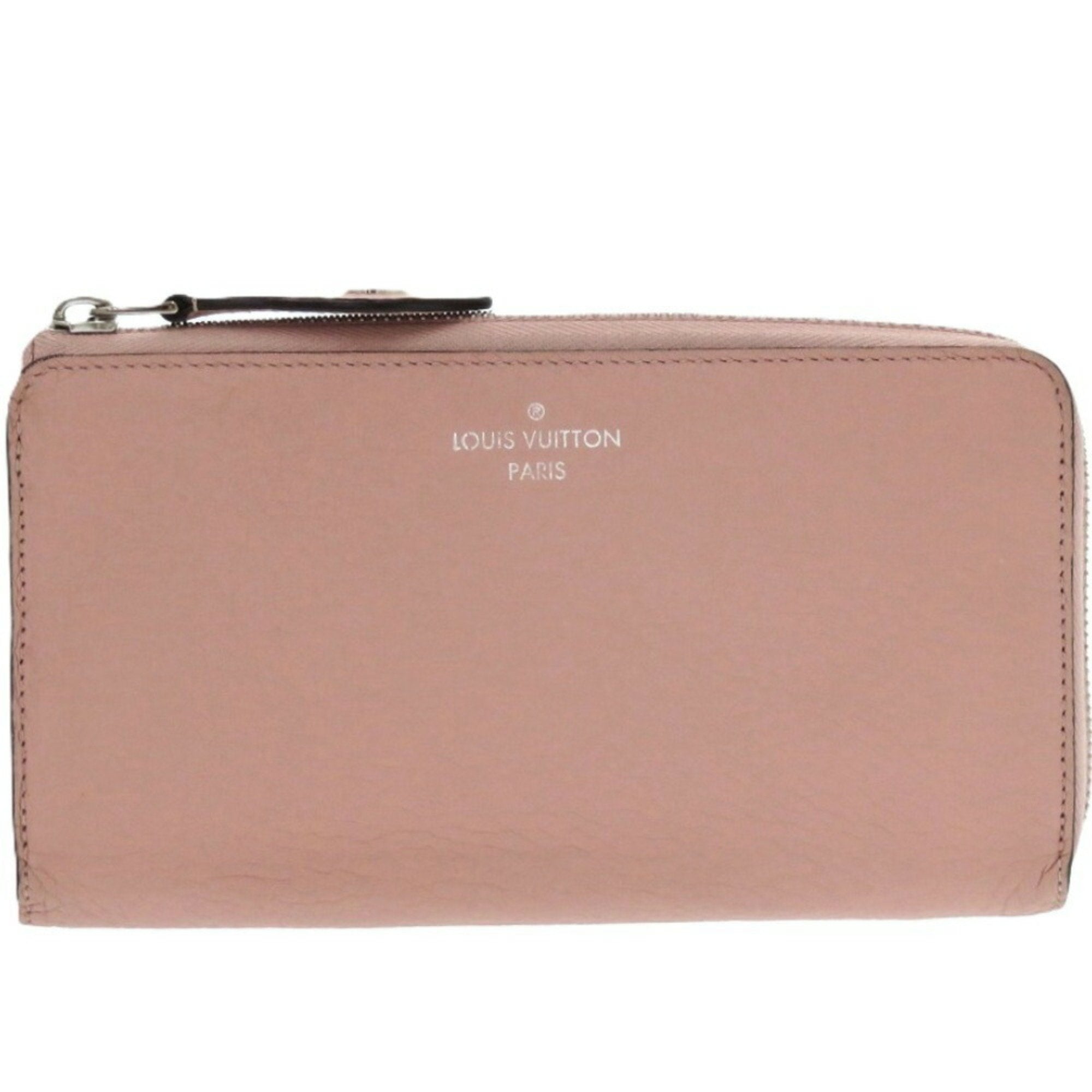 Louis Vuitton Magnolia Pink Leather Long Wallet (Bi-Fold) (Pre-Owned)