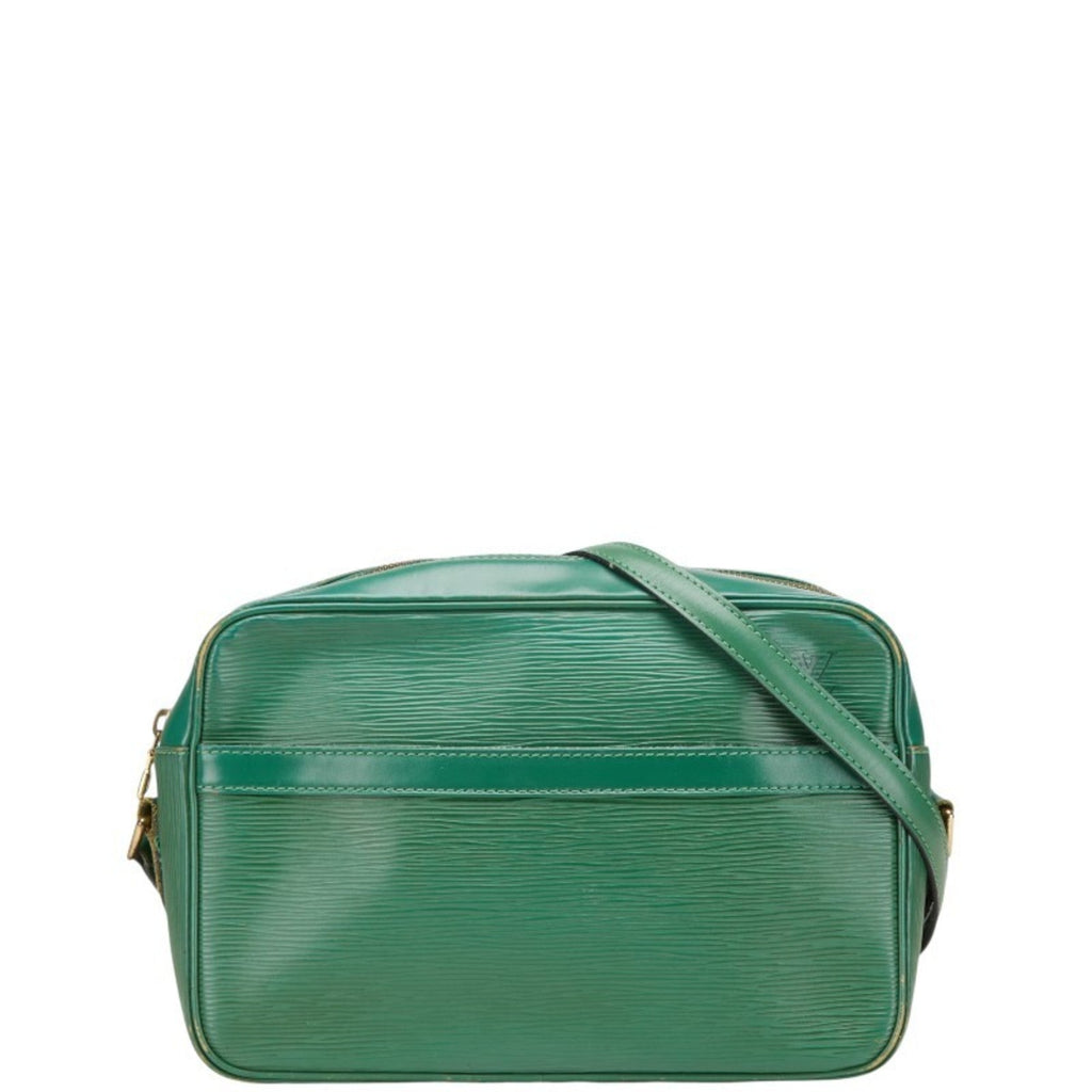 Louis Vuitton Borneo Green Leather Shoulder Bag (Pre-Owned)