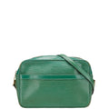 Louis Vuitton Borneo Green Leather Shoulder Bag (Pre-Owned)