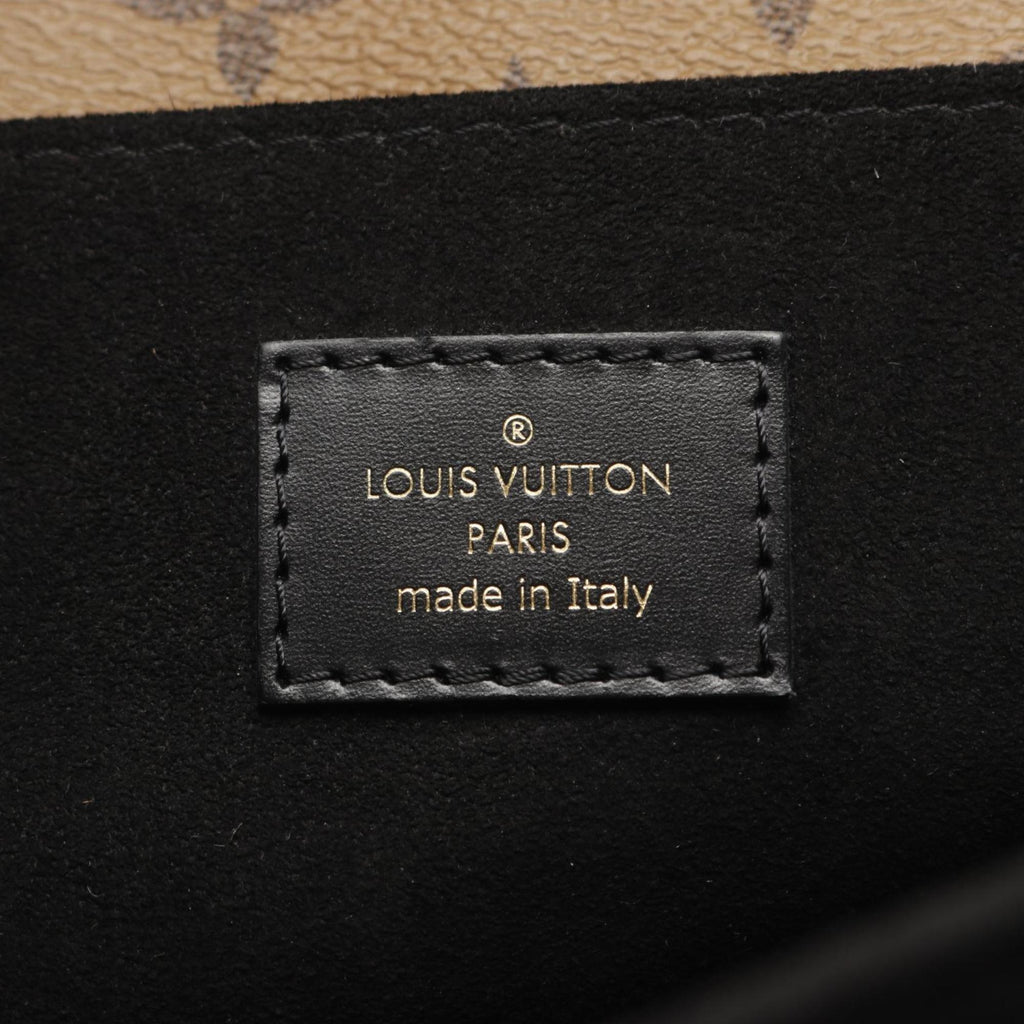 Louis Vuitton Black Brown Coated Canvas Leather Handbag Pochette (Pre-Owned)