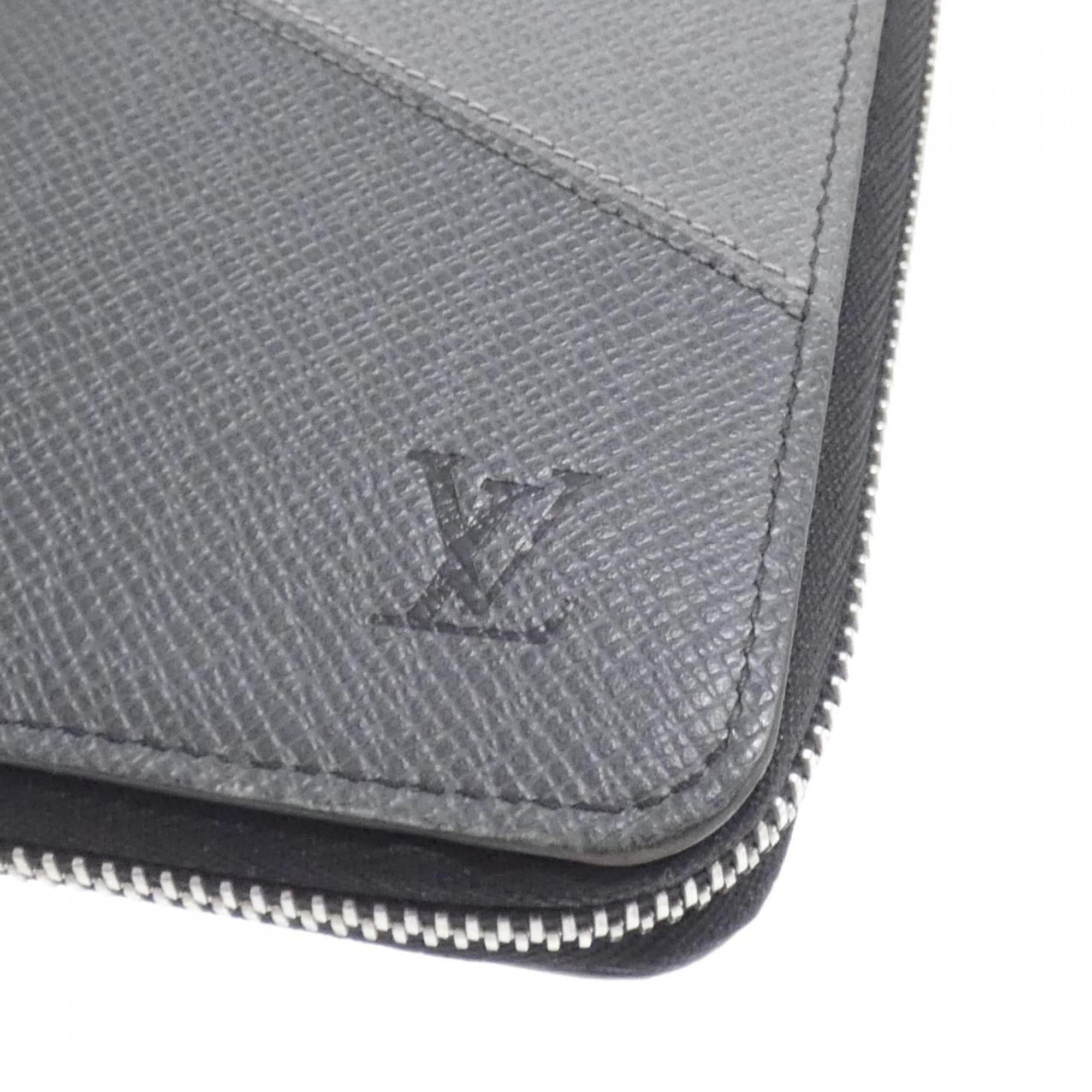 Louis Vuitton Gris Leather Long Wallet (Bi-Fold) (Pre-Owned)