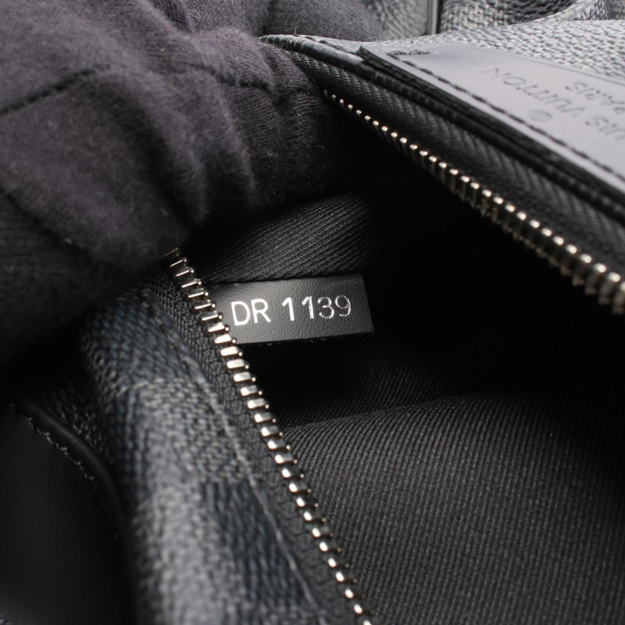 Louis Vuitton Black Coated Canvas Leather Backpack (Pre-Owned)