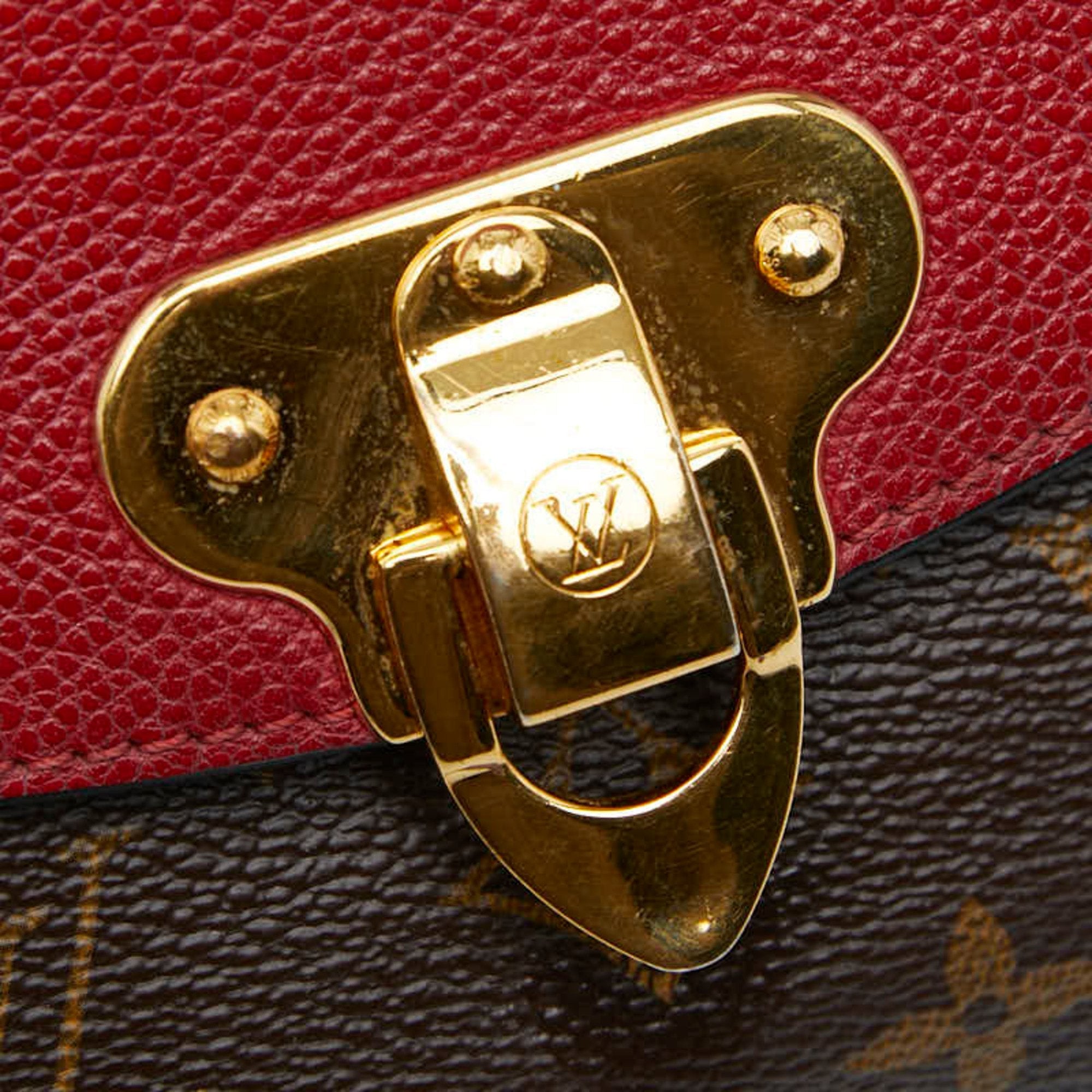 Louis Vuitton Brown Cerise Red Color Pvc Leather Shoulder Bag (Pre-Owned)