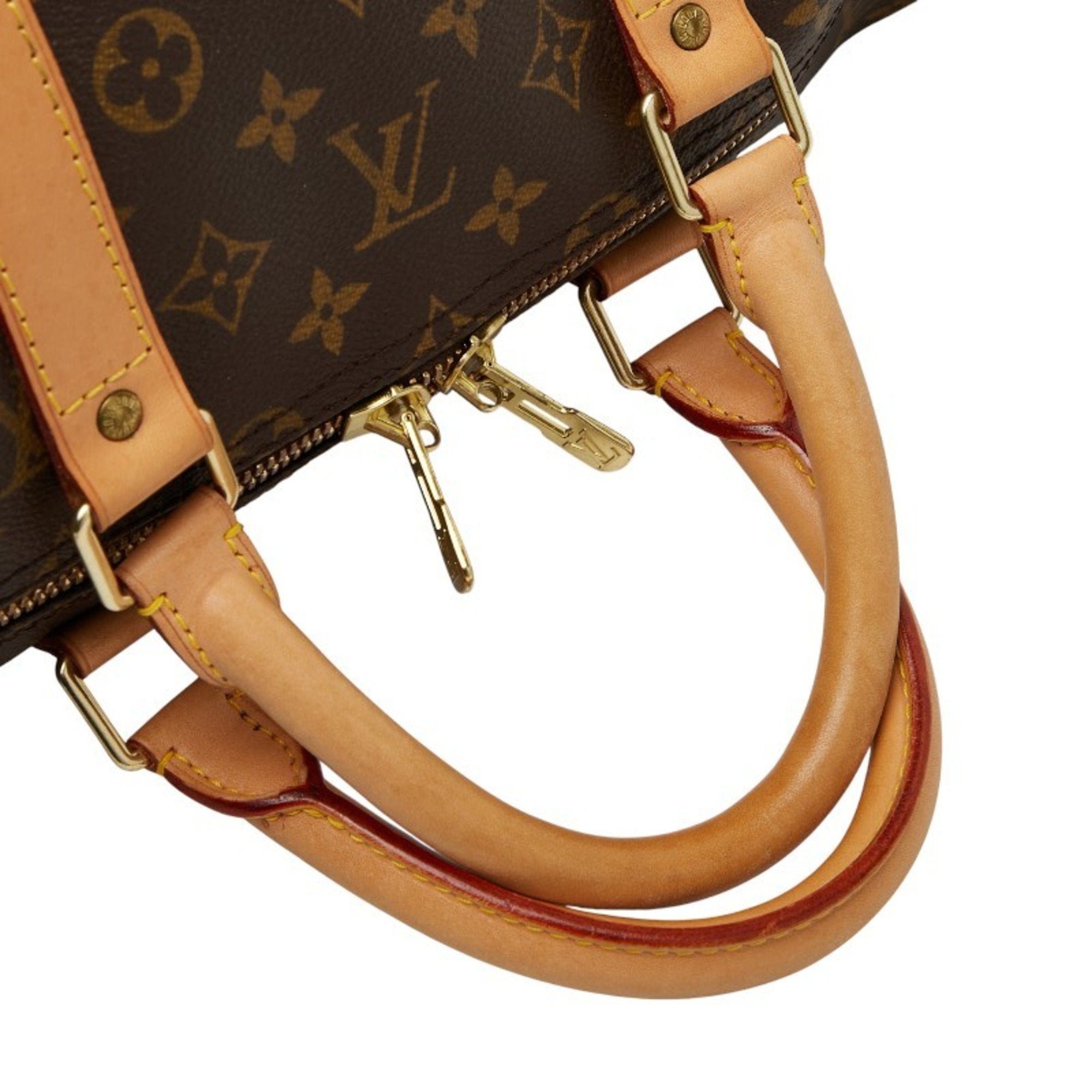 Louis Vuitton Brown Pvc Leather Boston Bag Shoulder Bag (Pre-Owned)