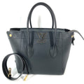 Louis Vuitton Black Noir Leather Handbag Shoulder Bag Tote Bag (Pre-Owned)