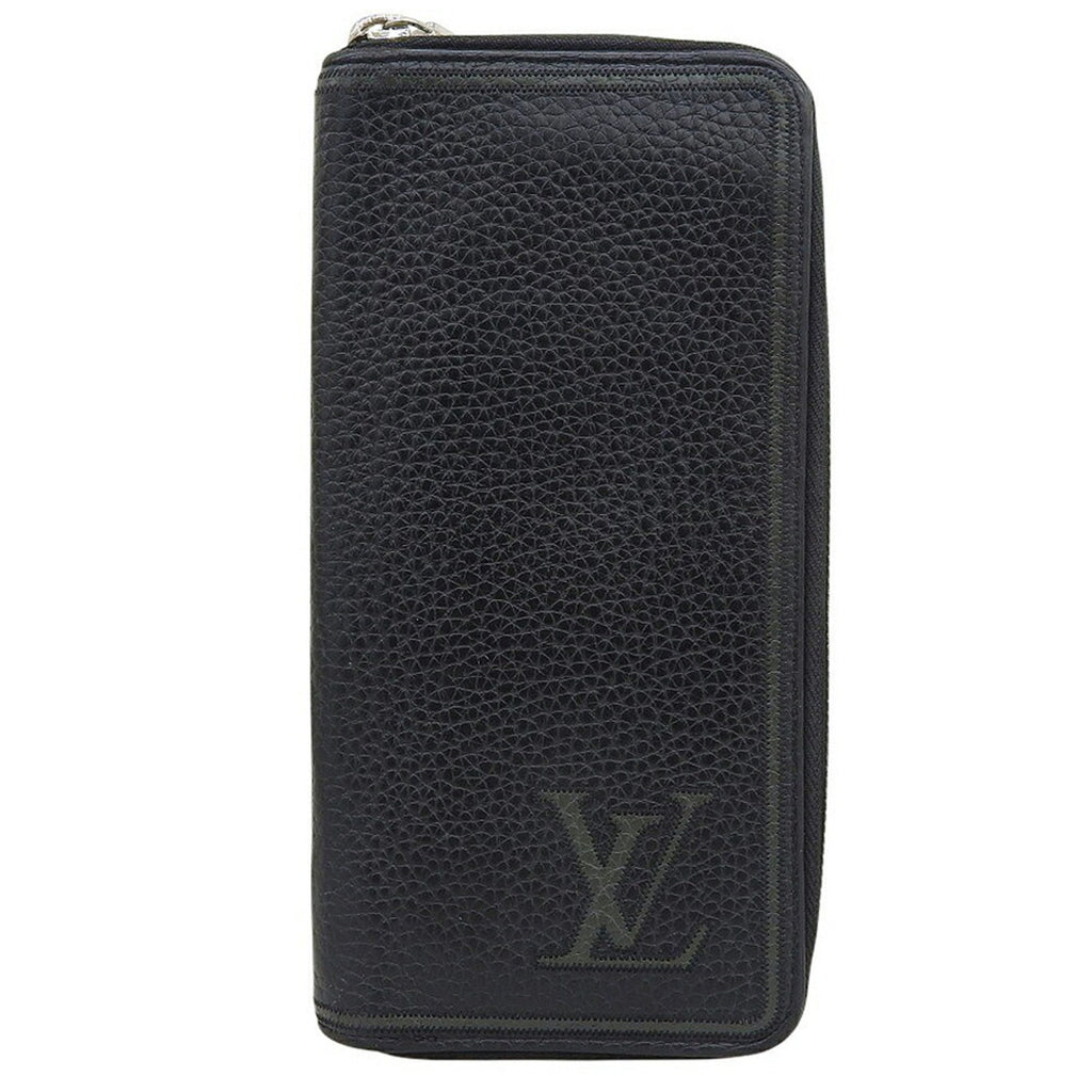 Louis Vuitton Black Leather Long Wallet (Bi-Fold) (Pre-Owned)