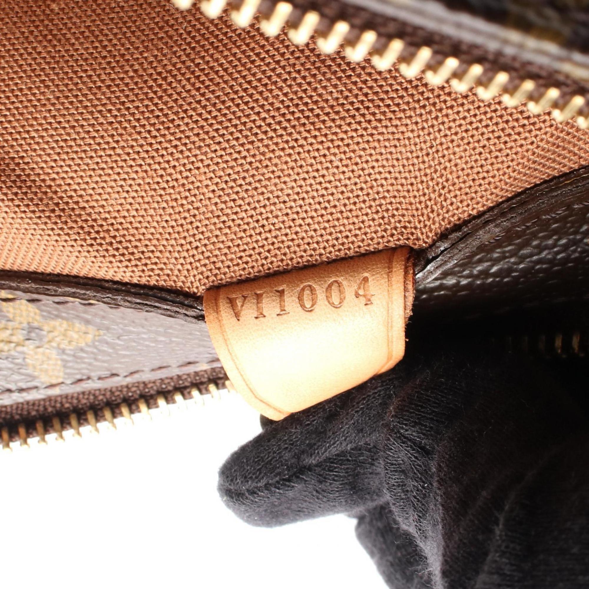 Louis Vuitton Monogram Brown Coated Canvas Leather Shoulder Bag (Pre-Owned)