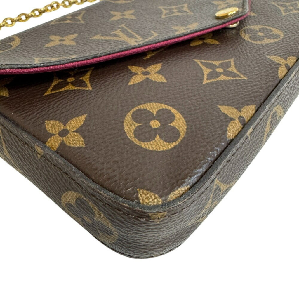 Louis Vuitton Brown Monogram Monogram Leather Pouch Shoulder Bag (Pre-Owned)