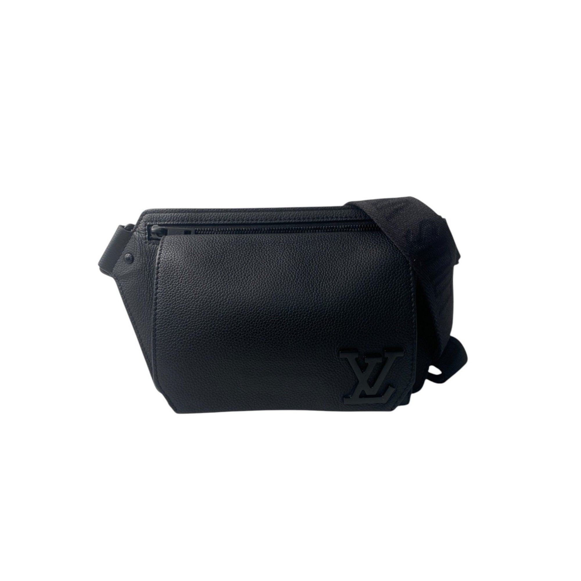 Louis Vuitton Black Leather Sling Bag (Pre-Owned)