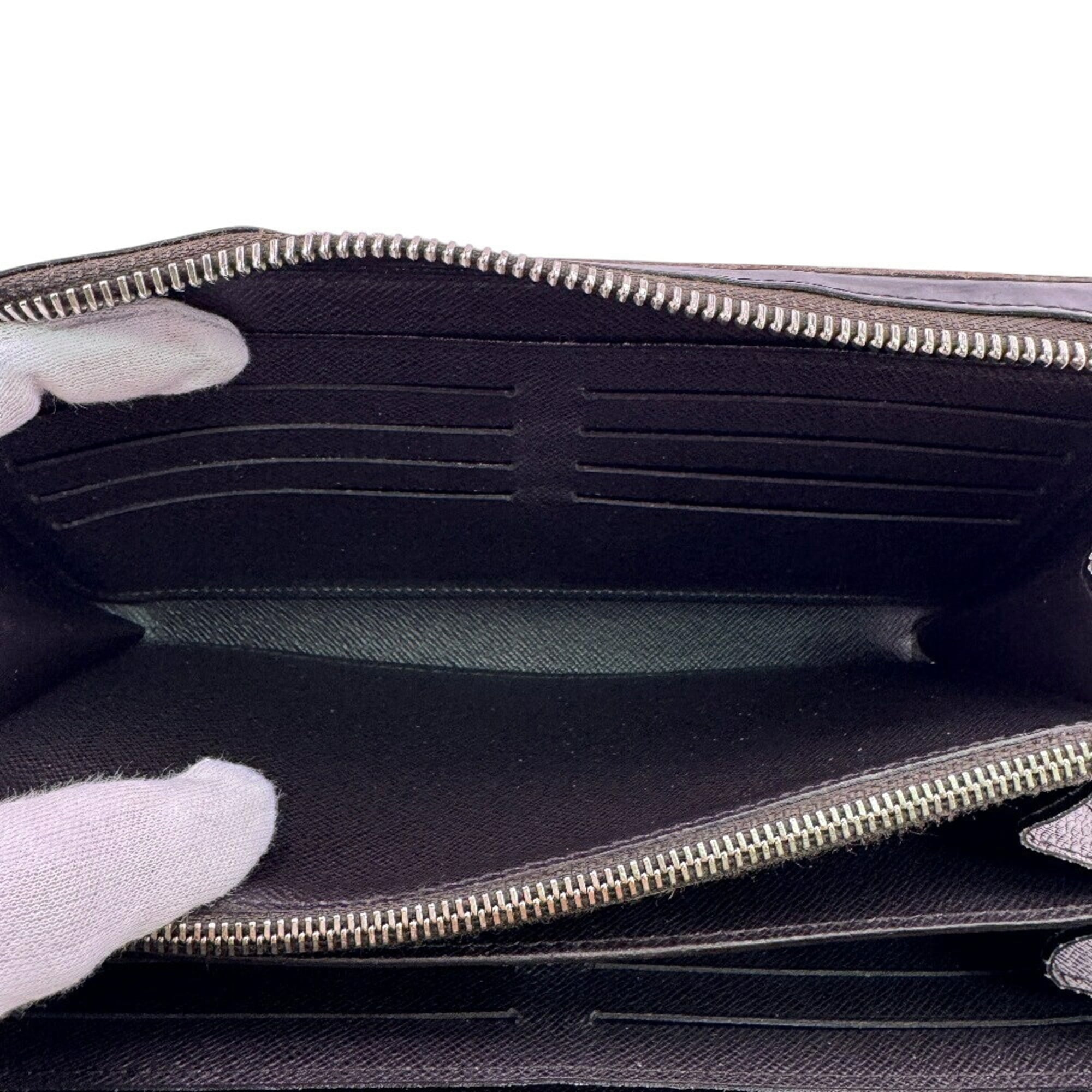 Louis Vuitton Brown Leather Long Wallet (Bi-Fold) (Pre-Owned)