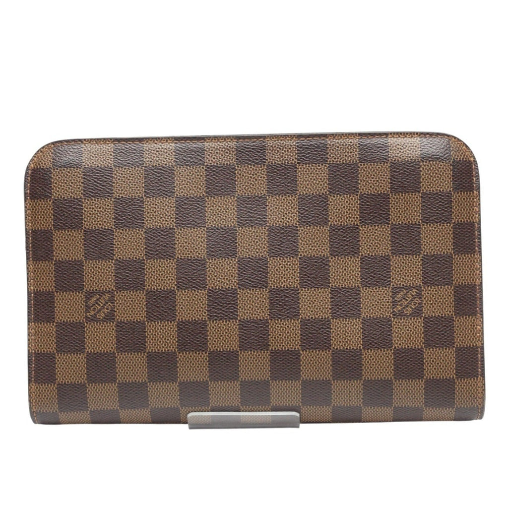 Louis Vuitton Damier Brown Damier Canvas Clutch Bag (Pre-Owned)