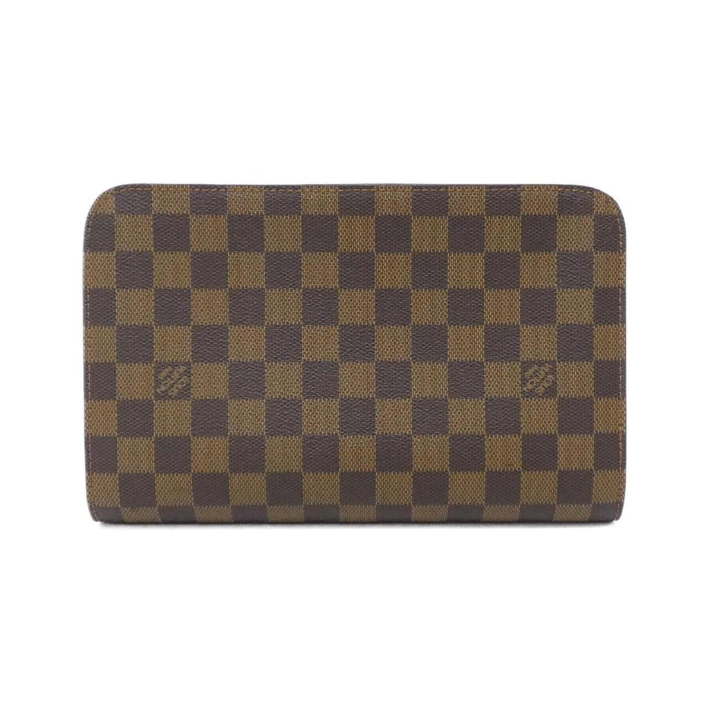 Louis Vuitton Brown Coated Canvas Clutch Bag (Pre-Owned)