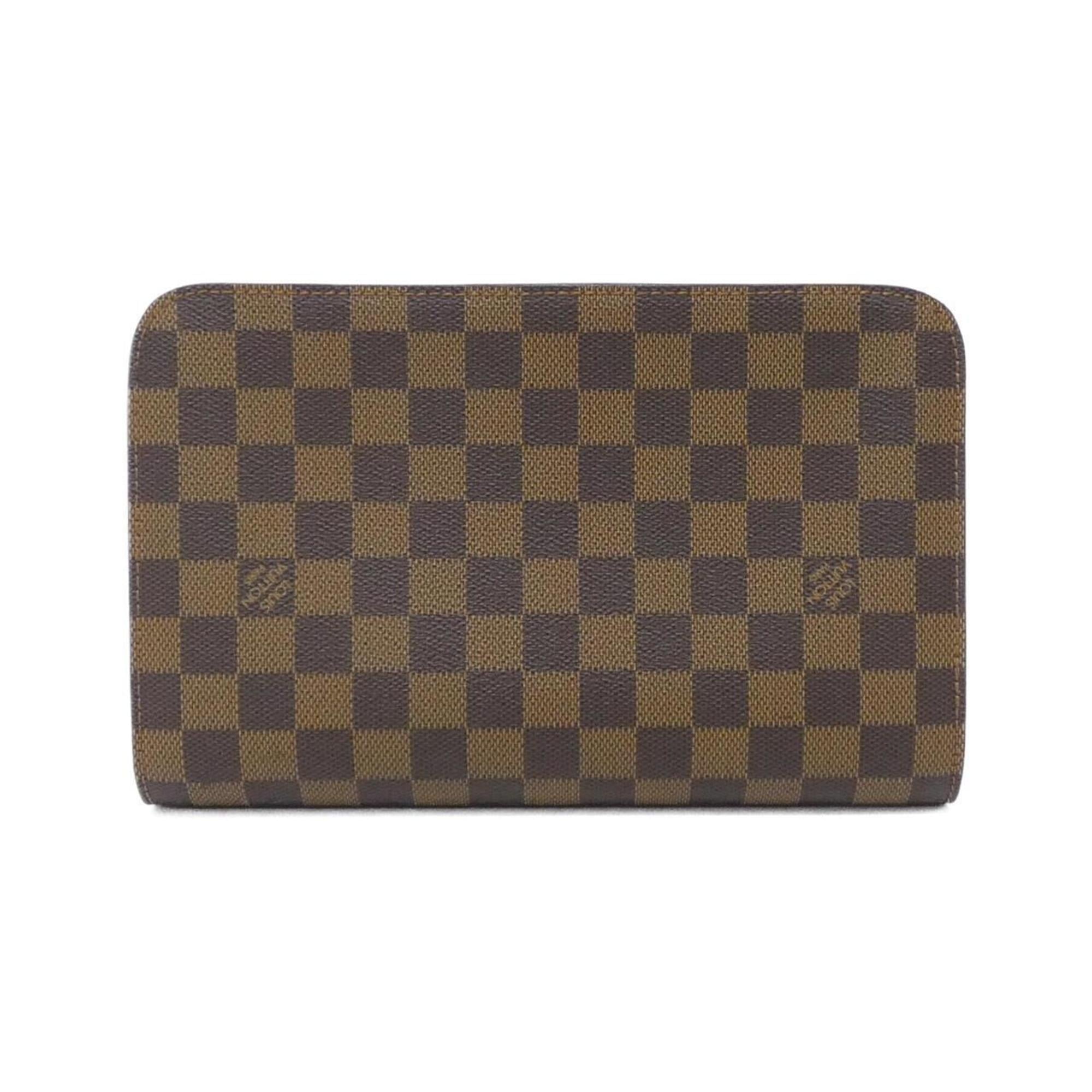 Louis Vuitton Brown Coated Canvas Clutch Bag (Pre-Owned)