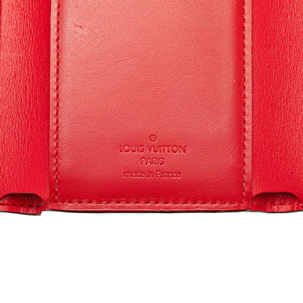 Louis Vuitton Cerise Monogram Red Color Leather Bill Wallet (Tri-Fold) (Pre-Owned)