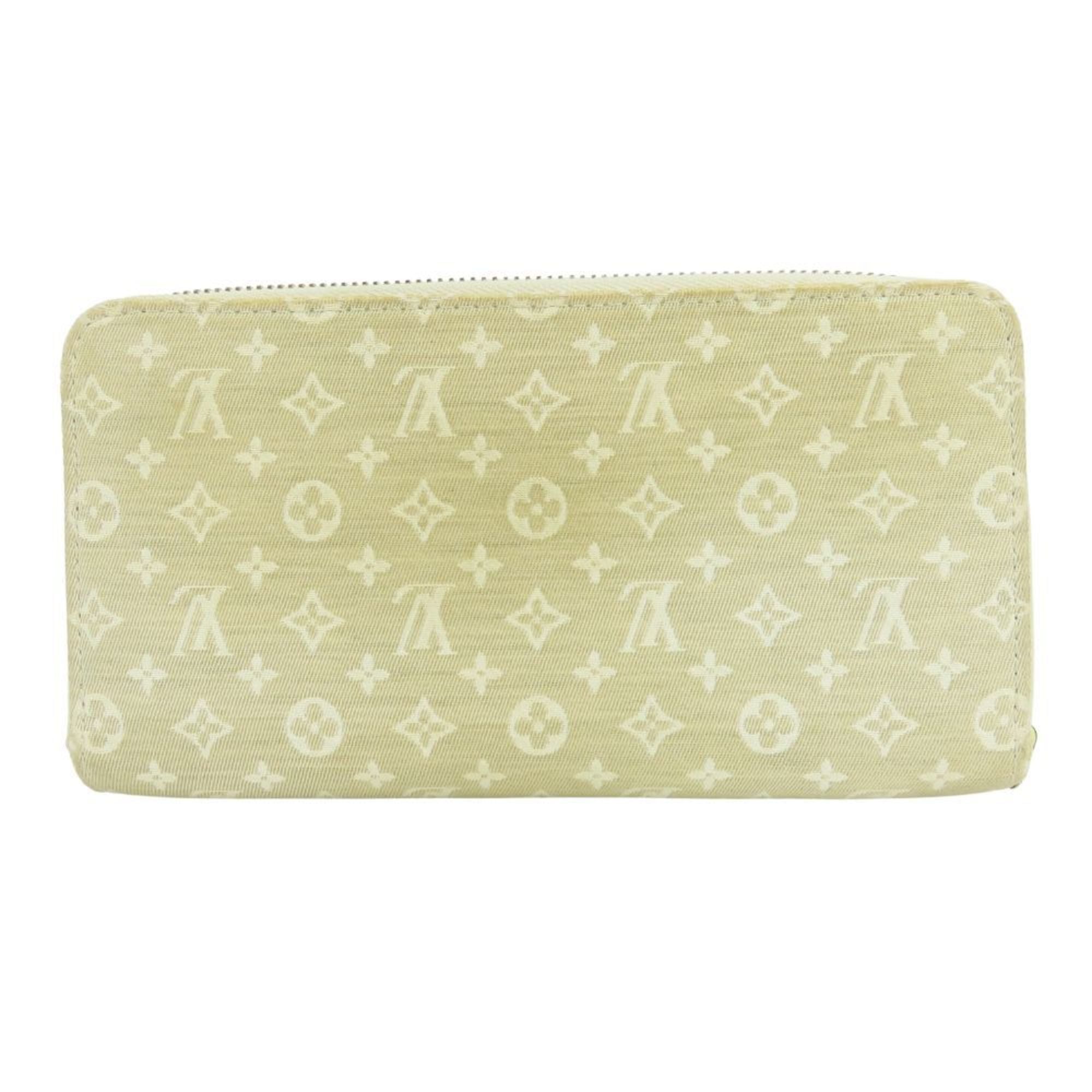 Louis Vuitton Monogram Mini Lin Beige Dune Monogram Mini Lin Long Wallet (Bi-Fold) (Pre-Owned)