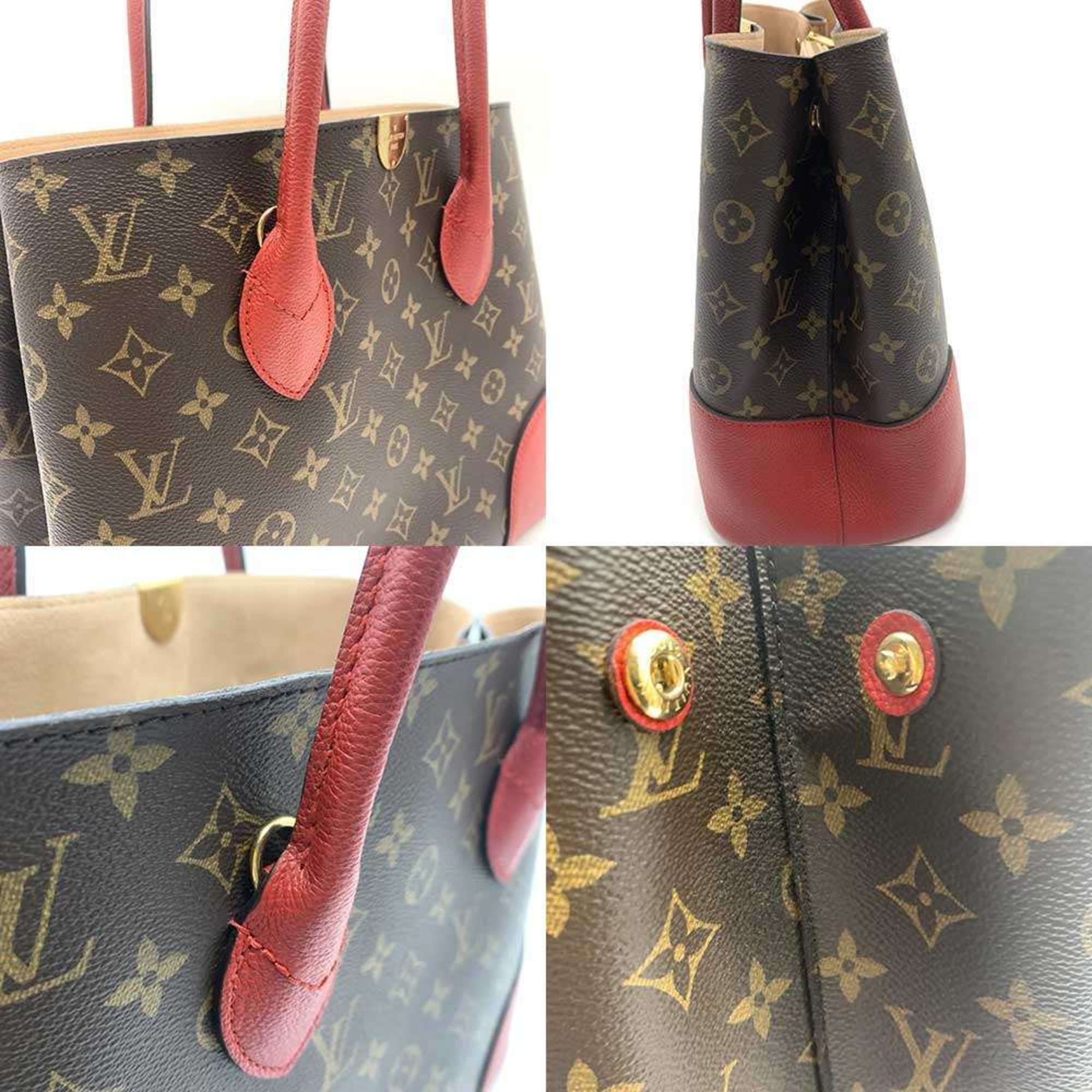 Louis Vuitton Monogram Cerise Red Color Monogram Tote Bag (Pre-Owned)