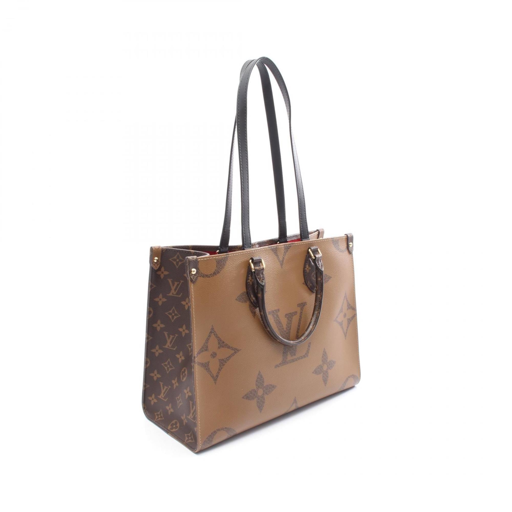 Louis Vuitton Beige Brown Monogram Coated Canvas Tote Bag (Pre-Owned)