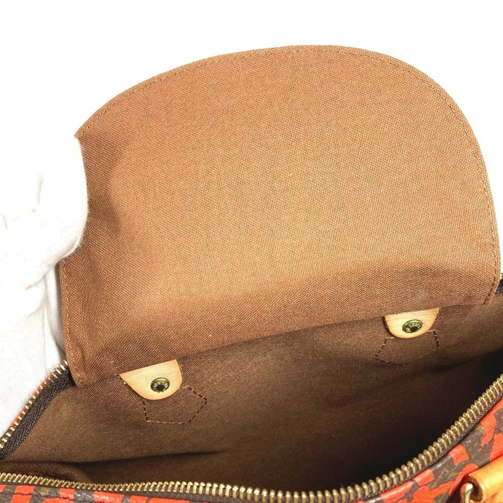 Louis Vuitton Monogram Graffiti Lv Orange Orange Monogram Graffiti Boston Bag Handbag (Pre-Owned)