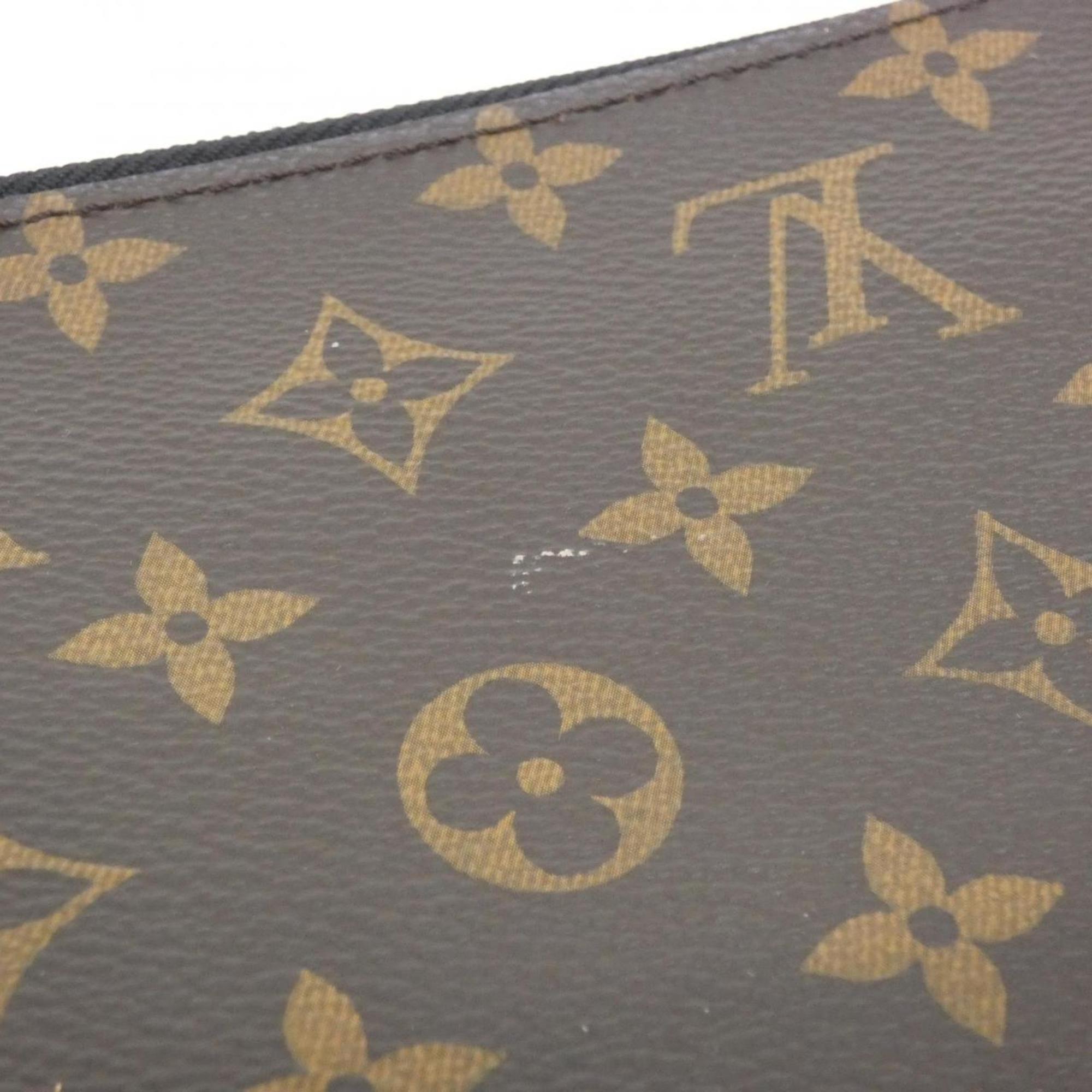 Louis Vuitton Brown Marron Coated Canvas Handbag Pochette (Pre-Owned)