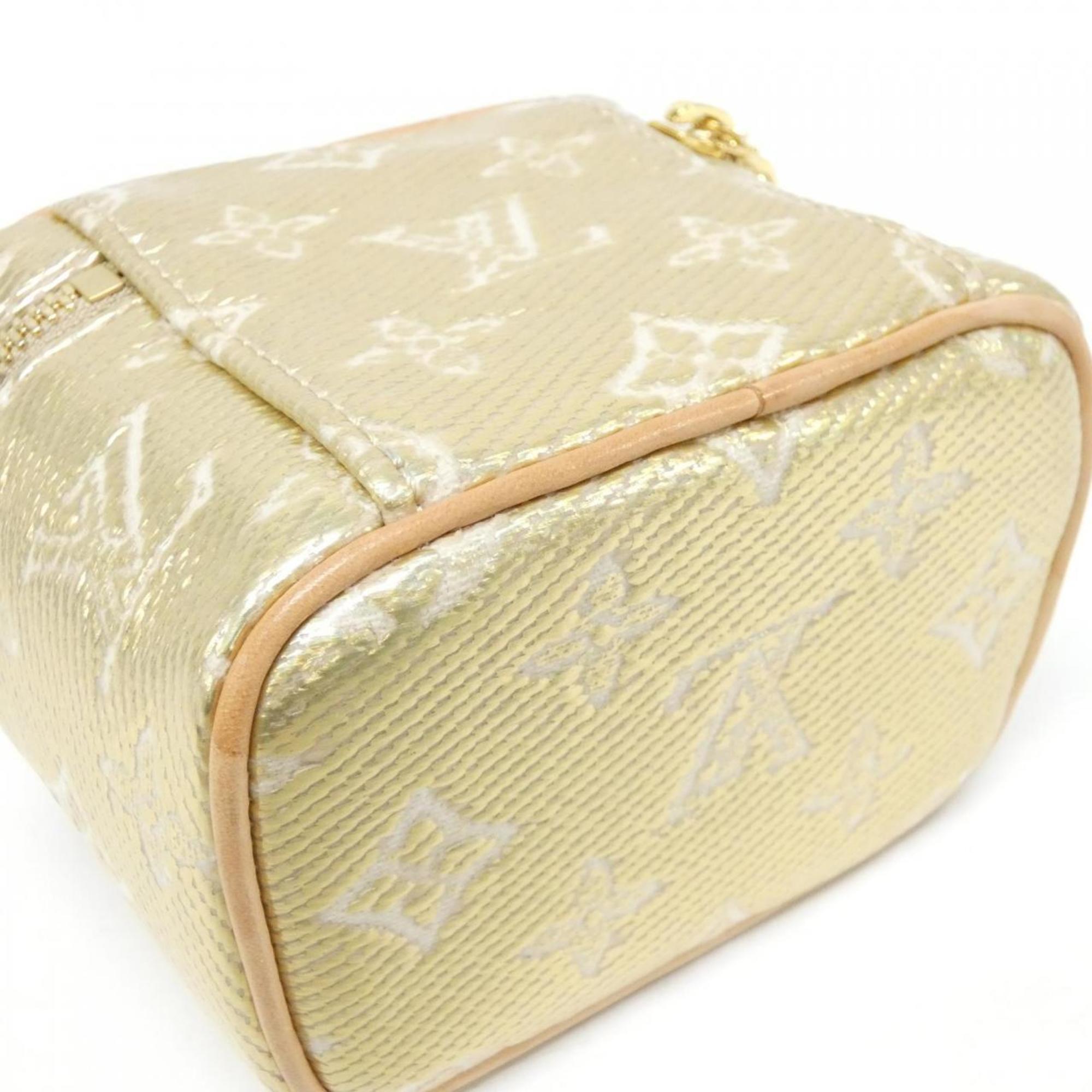 Louis Vuitton Beige Gold Cotton Shoulder Bag (Pre-Owned)