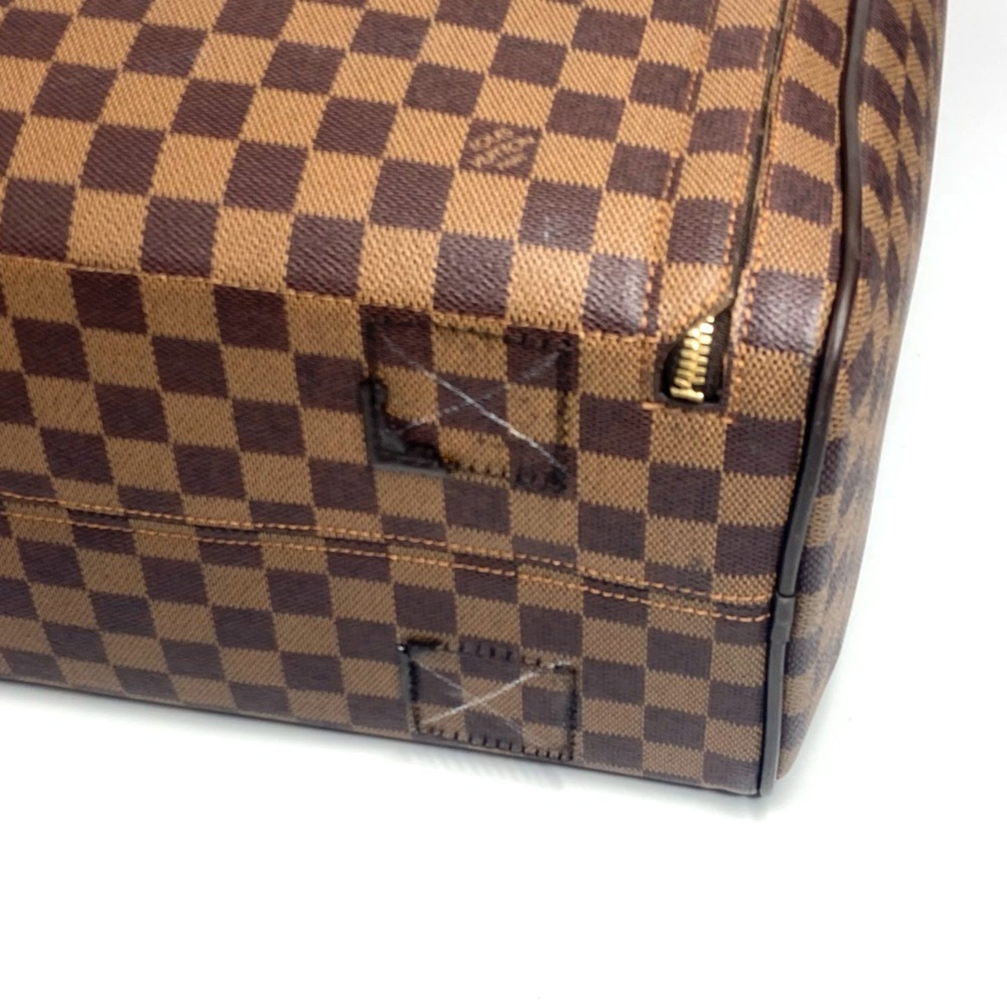 Louis Vuitton Brown Damier Canvas Ebene Damier Canvas Boston Bag (Pre-Owned)