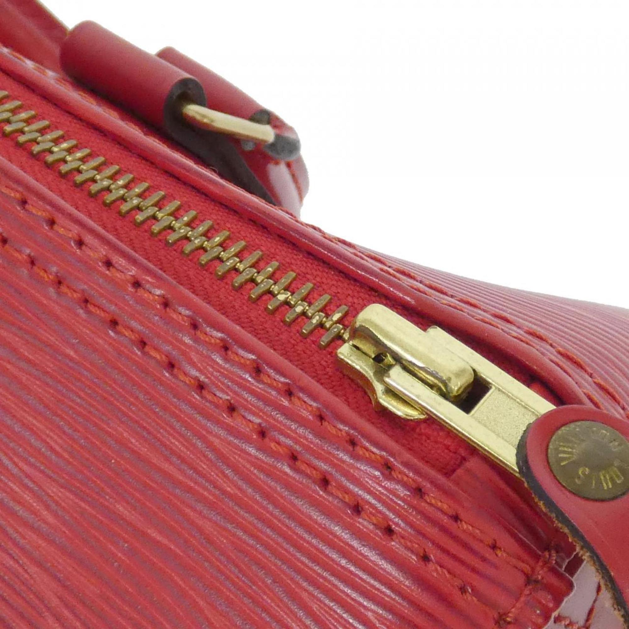 Louis Vuitton Red Color Leather Boston Bag (Pre-Owned)